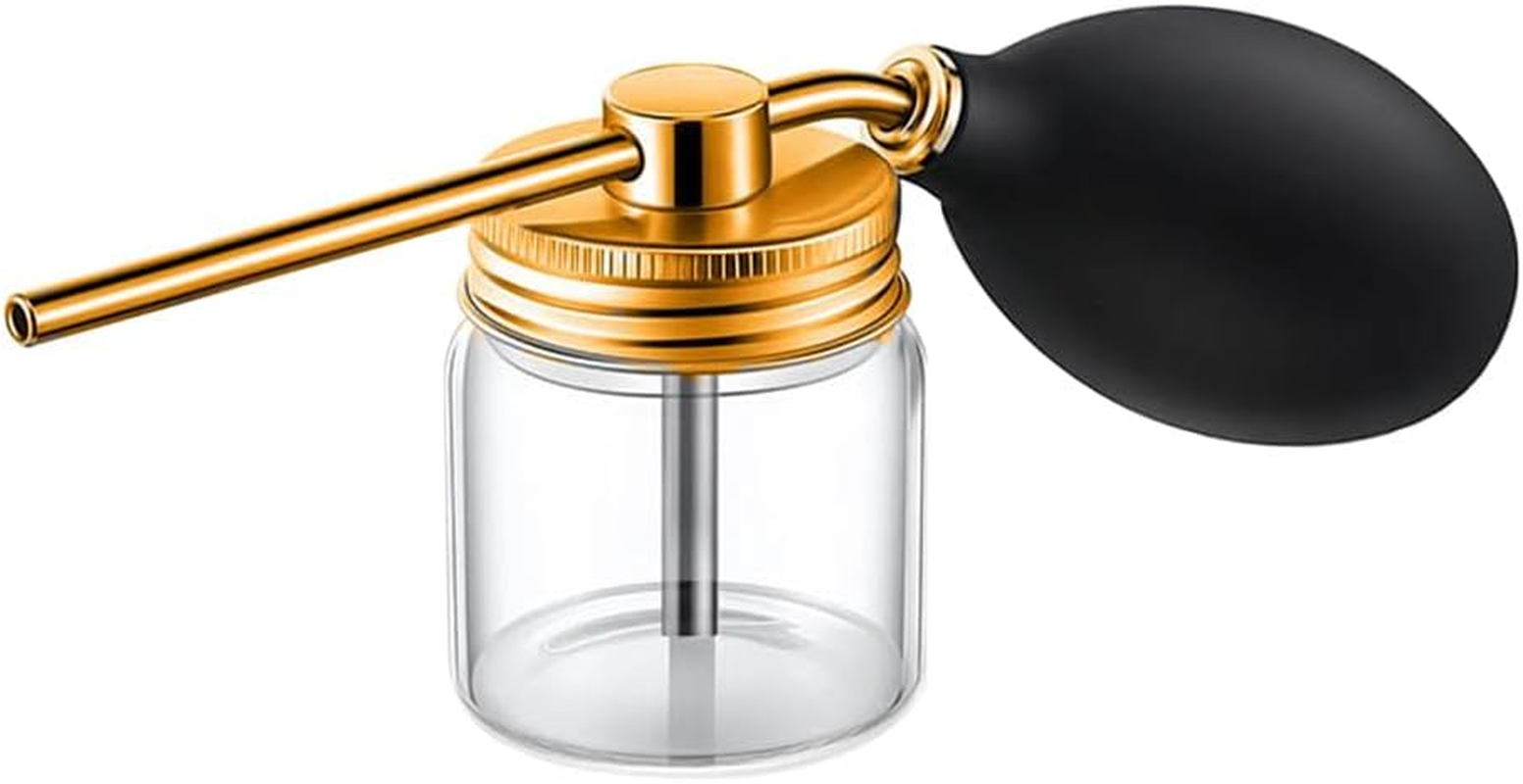 Powder Spray Bottles for Hair Building Fibers - Refillable Hair Fiber Applicator, Portable Salon Styling Tools with Fine Mist Sprayer,Silver