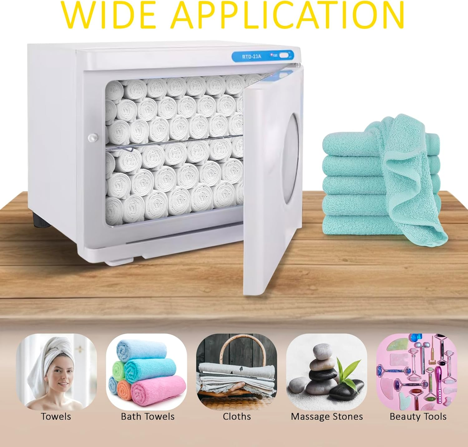 Unipro GOODS-23L Electric Towel Warmer Large Capacity&ndash; Rapid Heating, Auto-Shutoff, and Sleek Design &ndash; Perfect for Bathroom, Spa, and Salon Use image number 4