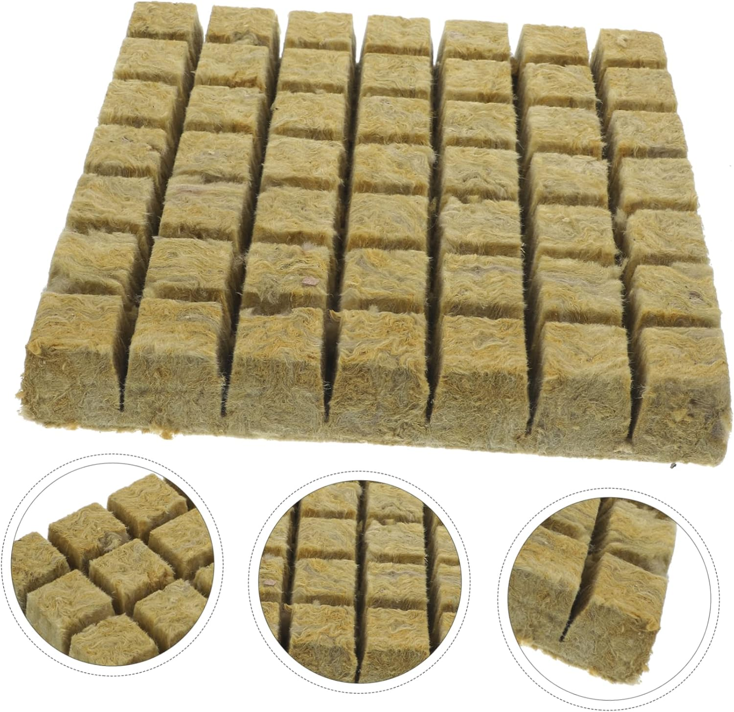 Parliky Hydroponic Grow Cubes Soilless Cultivation Nursery Blocks Lightweight Air Permeable Planting Supplies for Seed Starting and Greenhouse Gardening image number 3