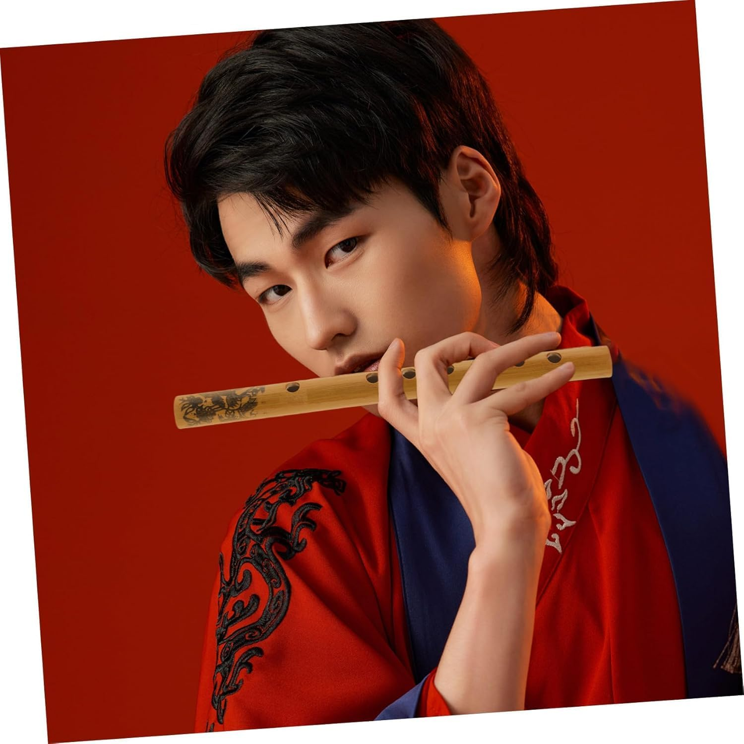 1Pcs Lightweight Chinese Bamboo Vertical Flute Clarinet - Traditional Musical Instrument for Beginners, Suitable for Concerts, Practice & Leisure with Melodious Sound