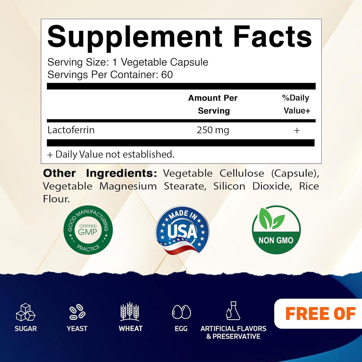 Vitamatic Lactoferrin 250Mg, 60 Vegetable Capsules - Promotes Healthy Immune Function* image number 5