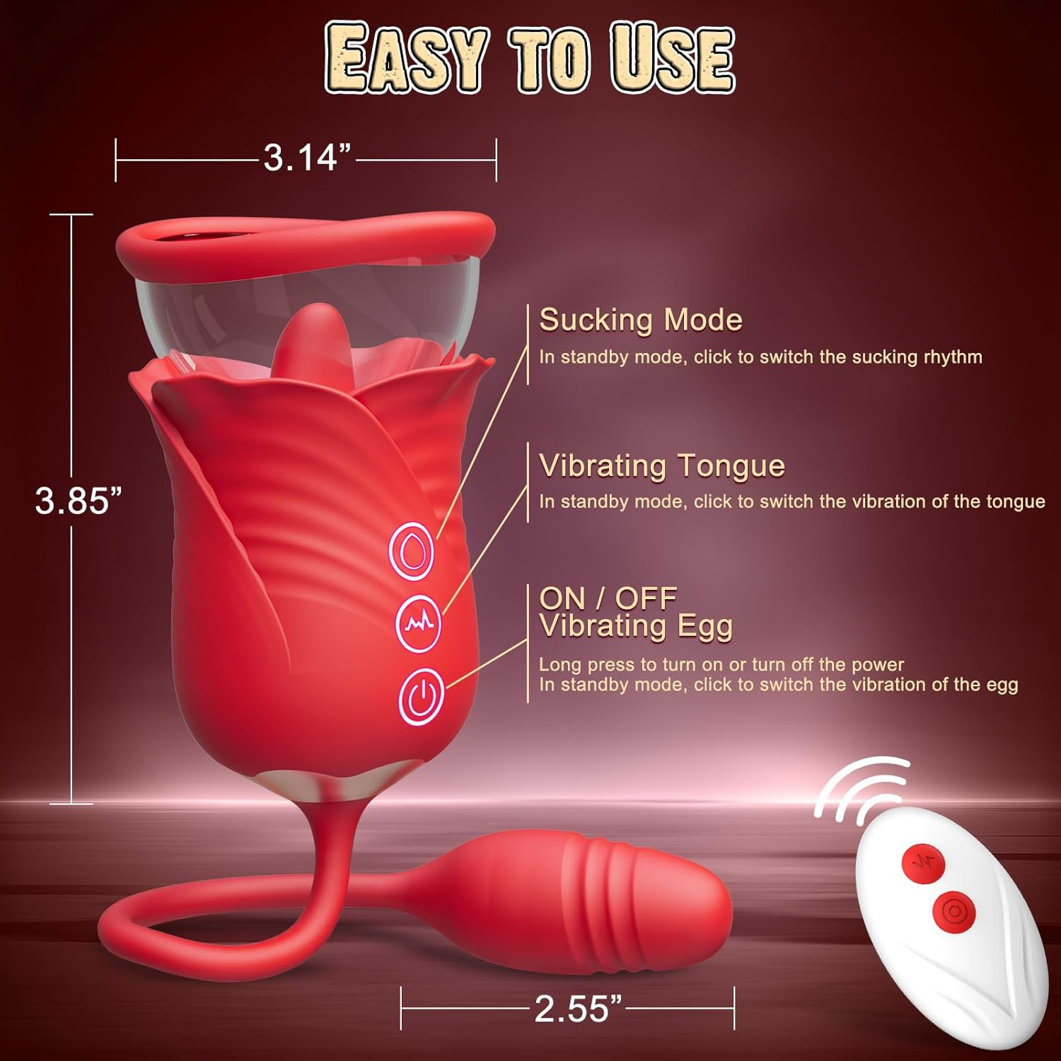 Women Sex Toy Sucking Vibrators - Clitoris Vagina Pussy Pump Tongue Vibrators for Women Quick Sexual Pleasure, 5 & 10 Modes, Female Couple Sex Toy & Games image number 2