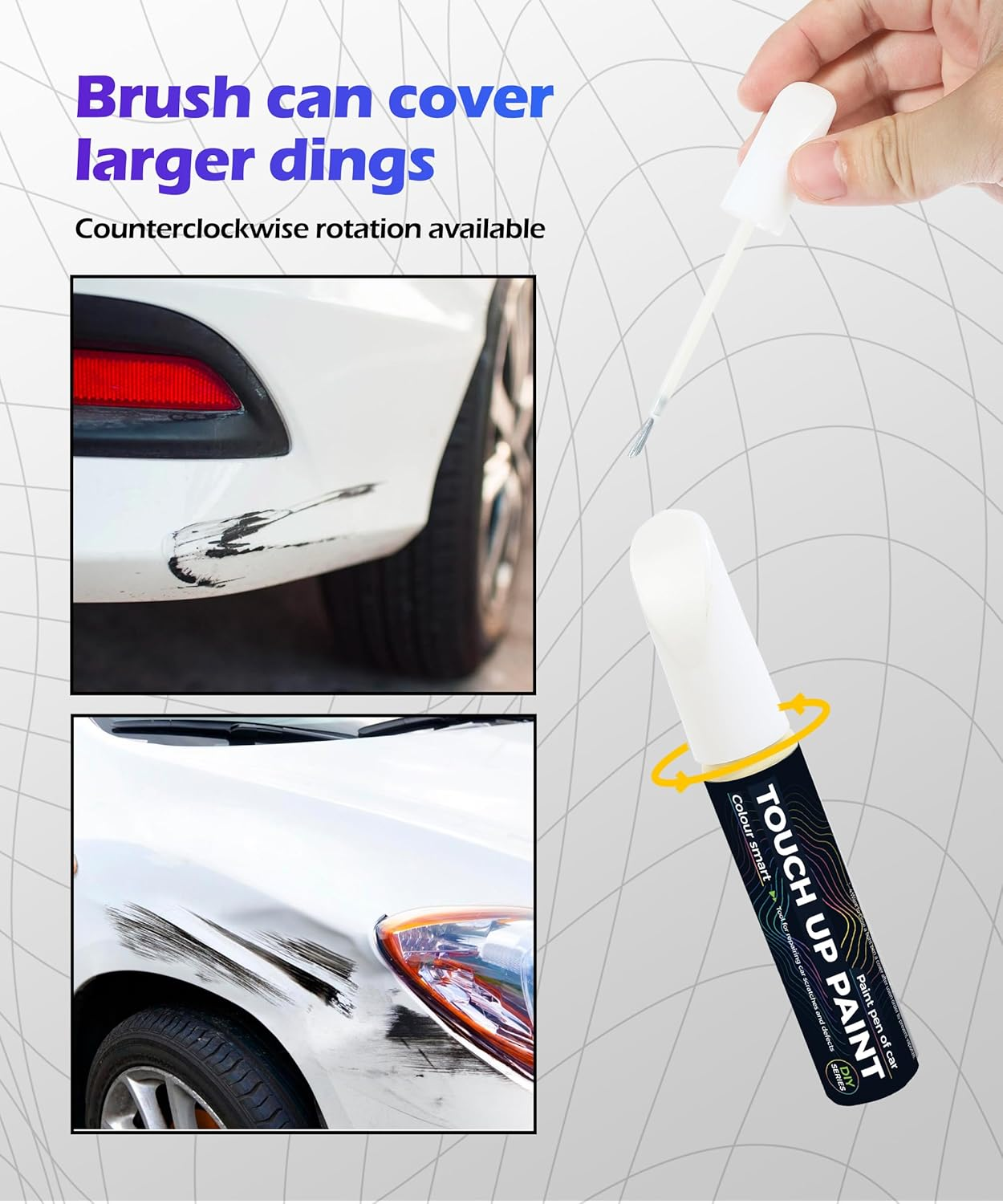 Car Paint Scratch Repair,Touch up Paint for Cars,Car Accessories Car Paint,Car Scratch Repair,Touch up Paint Pen,Car Scratch Remover Pen,Car Touch up Paint Pen for Erase Car Scratches (White) image number 3