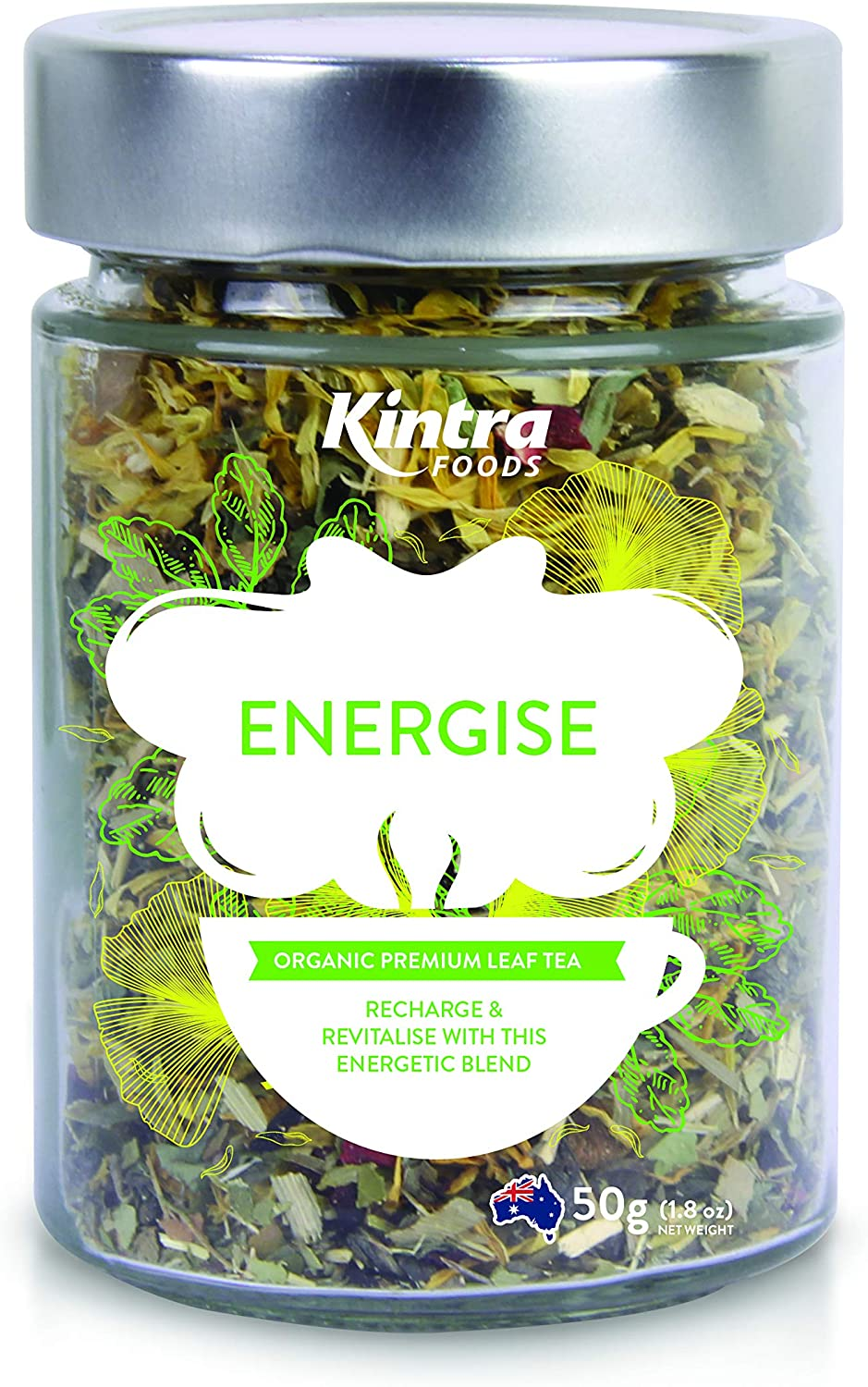 Kintra Foods Organic Premium Energise Loose Leaf Tea, 50G