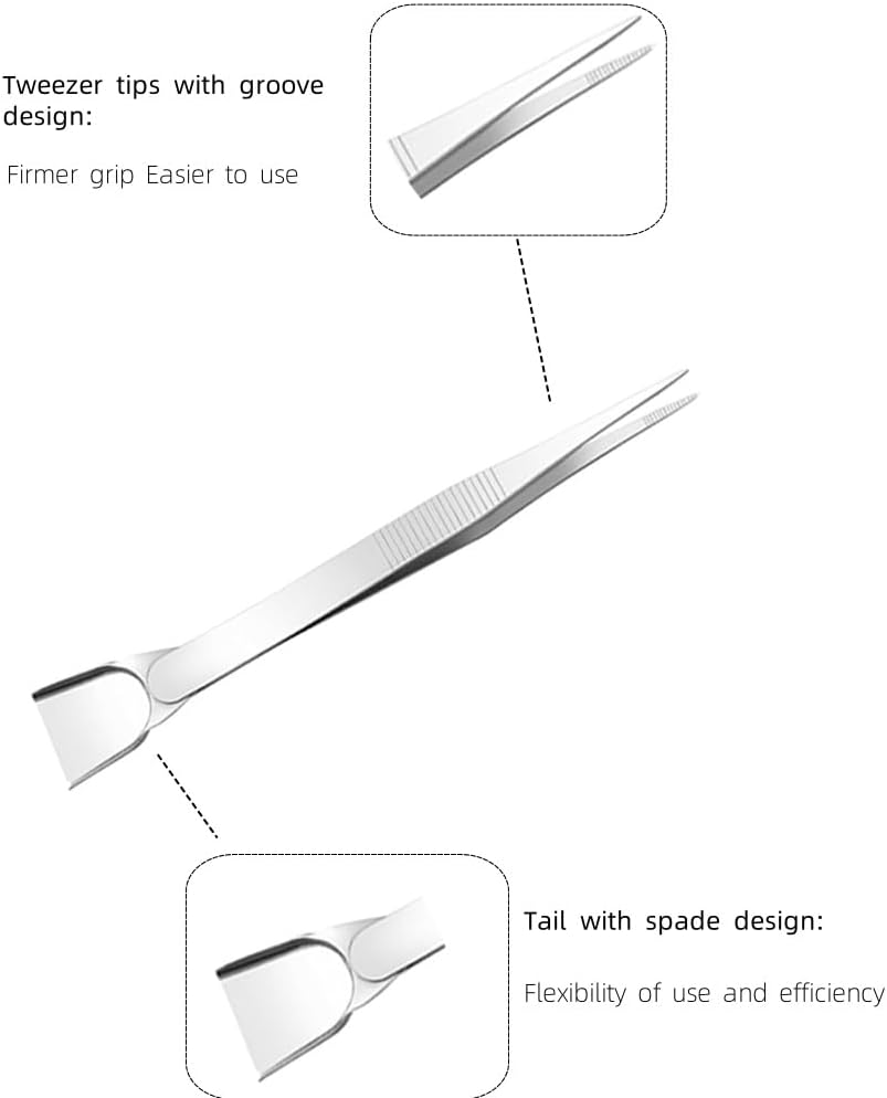 Cake Decoration Set, Cake Biscuit Decoration Items Include a Pearl Gripper with 4 Claws and Stainless Steel Cake Tweezers with a Shovel Head for Pearl Sprinkling Cake Biscuit Decoration Items（4Pcs） image number 4