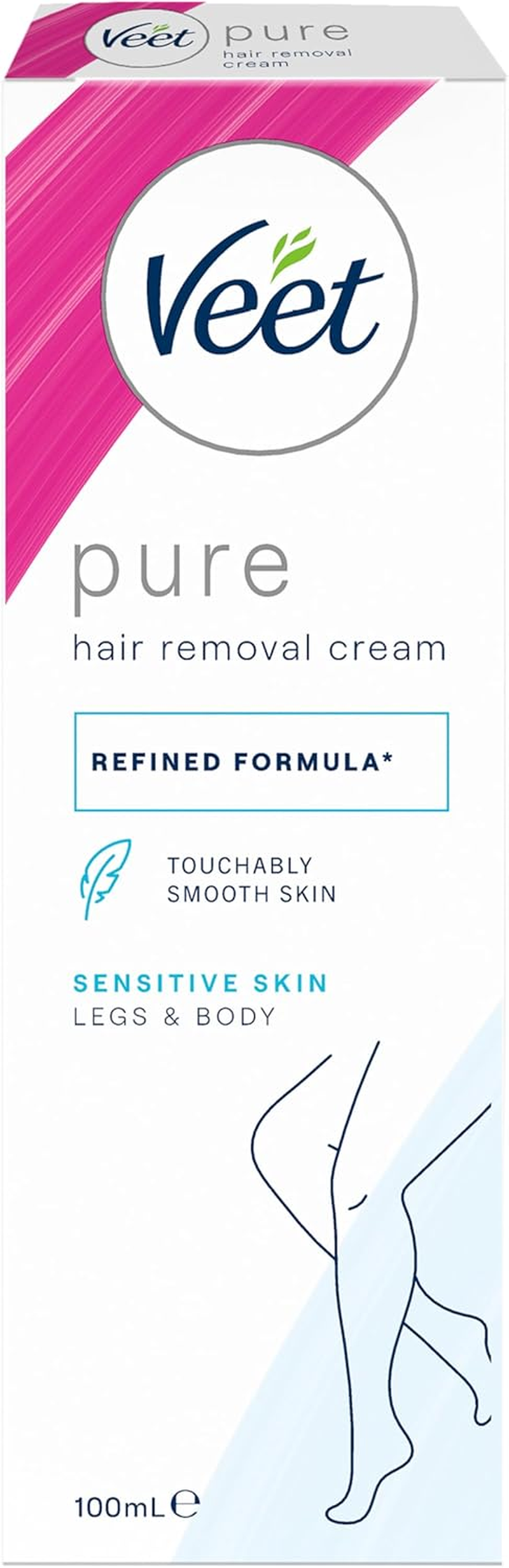 Veet Pure Hair Removal Cream Legs and Body Normal Skin 100Ml image number 6