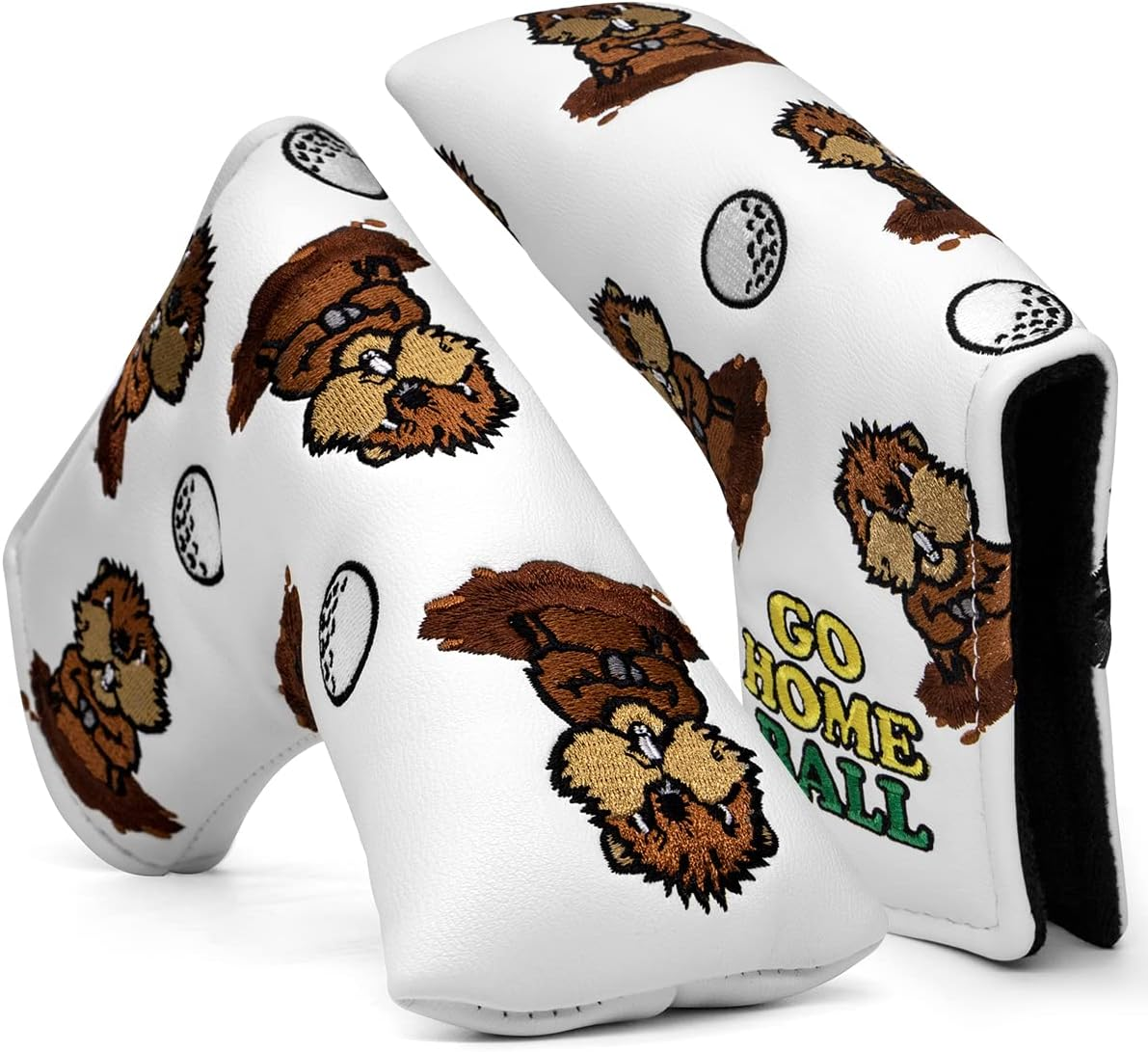 Barudan Golf Putter Head Cover Magnetic Blade Putter Cover Headcover image number 2