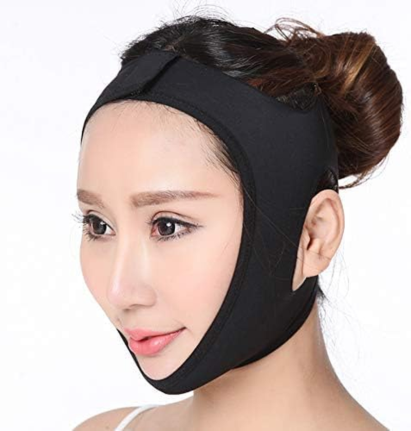 Post Surgery Neck and Chin Compression Garment Wrap Bandage, Face Slimmer, Jowl Tightening, Neck Coverage, Chin Lifting Strap (S) image number 2