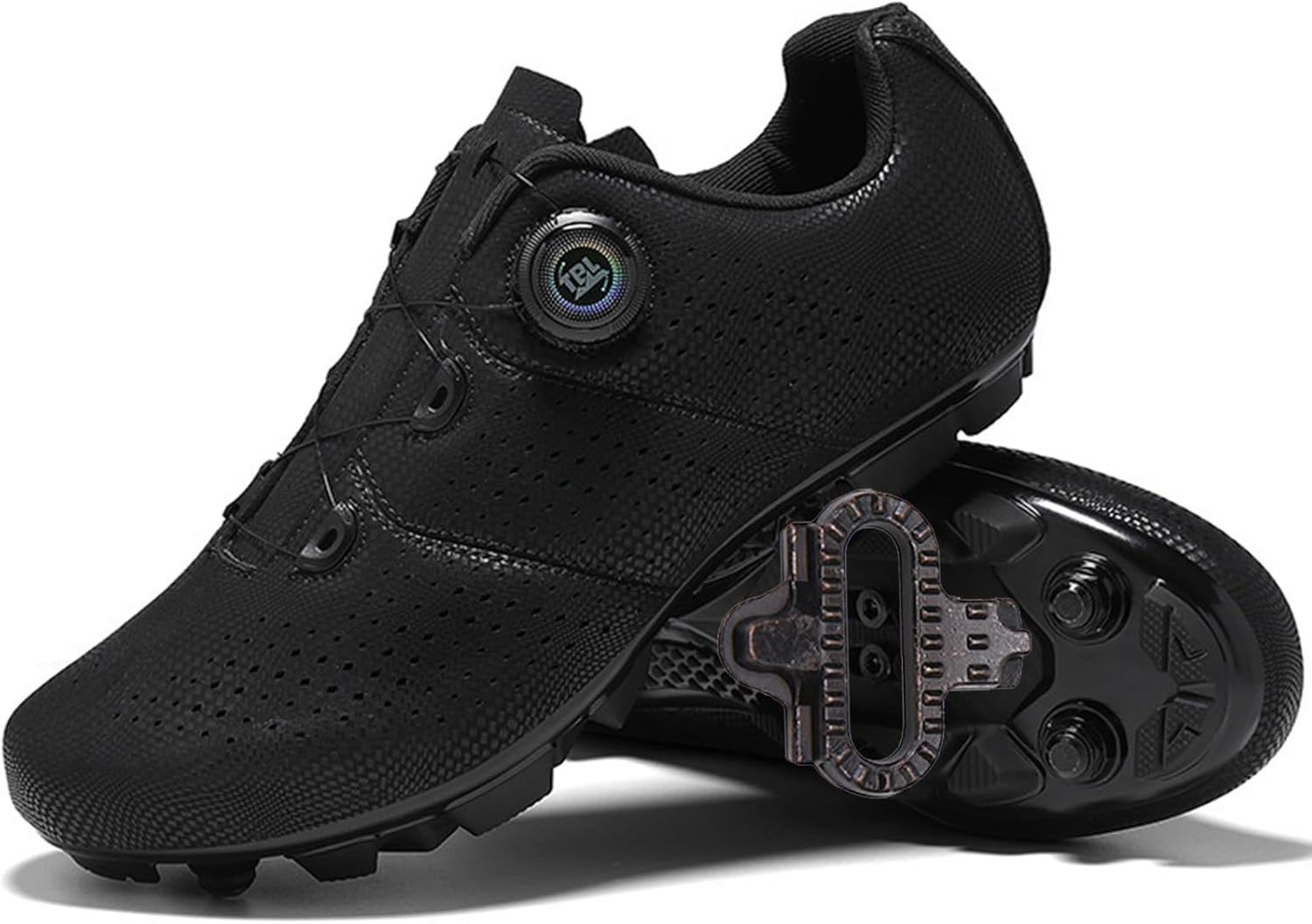 PENXZT Men'S MTB Cycling Shoes Mountain Bikes Shoes Compatible with Shimano SPD 2-Bolts Pedals for Biking Riding Road Training