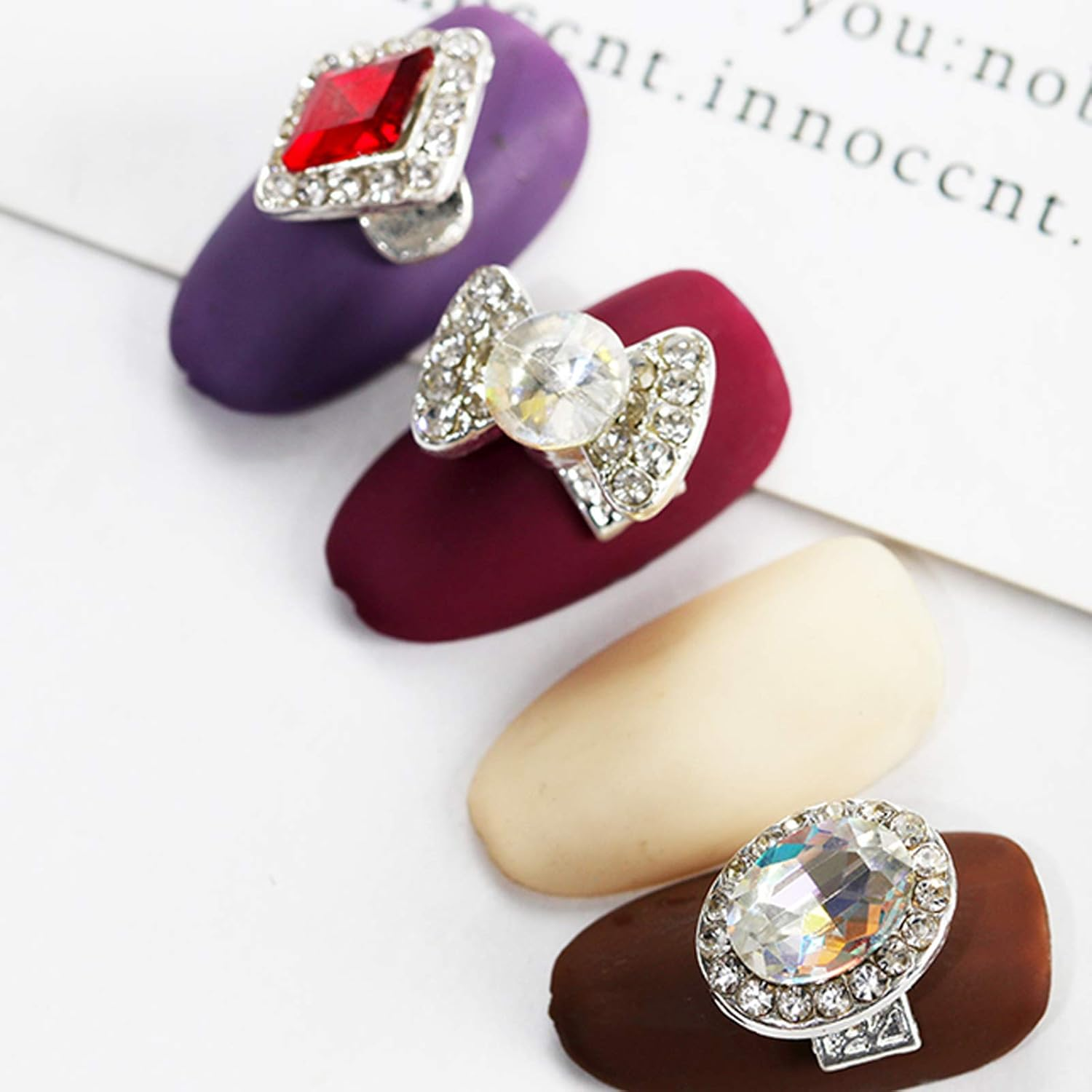 2 Grains Nail Art Rhinestones Alloy Rhinestones Nail Decoration Super Flash DIY Colorful Horse Eye Transfer Beads image number 3