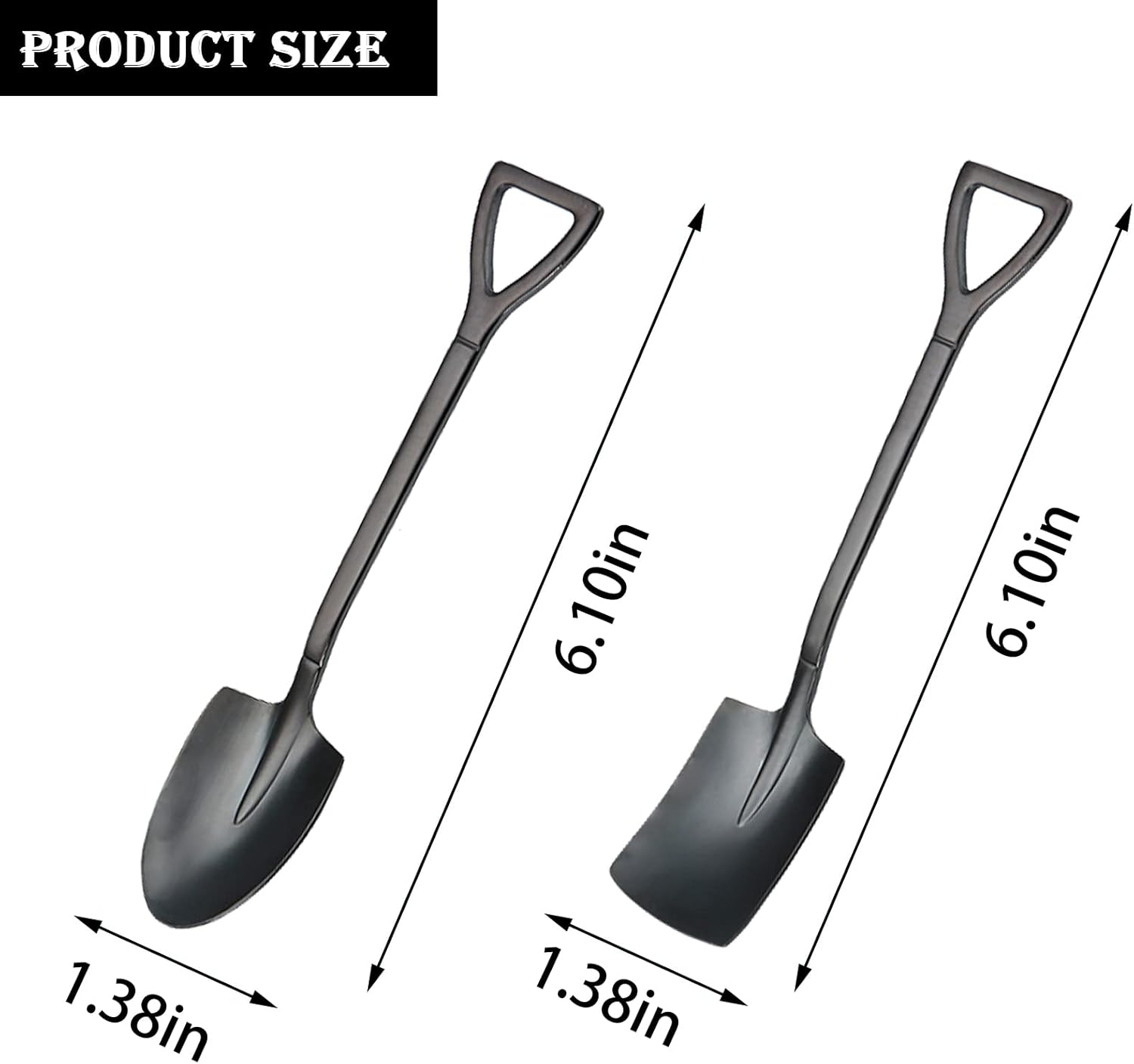 6 Pack Stainless Ice Cream Spoons, Shovel Spoons, Watermelon Spoon Reusable Small Spoon for Tea Dessert Home Kitchen Party Restaurant Party Supplies (Colored)