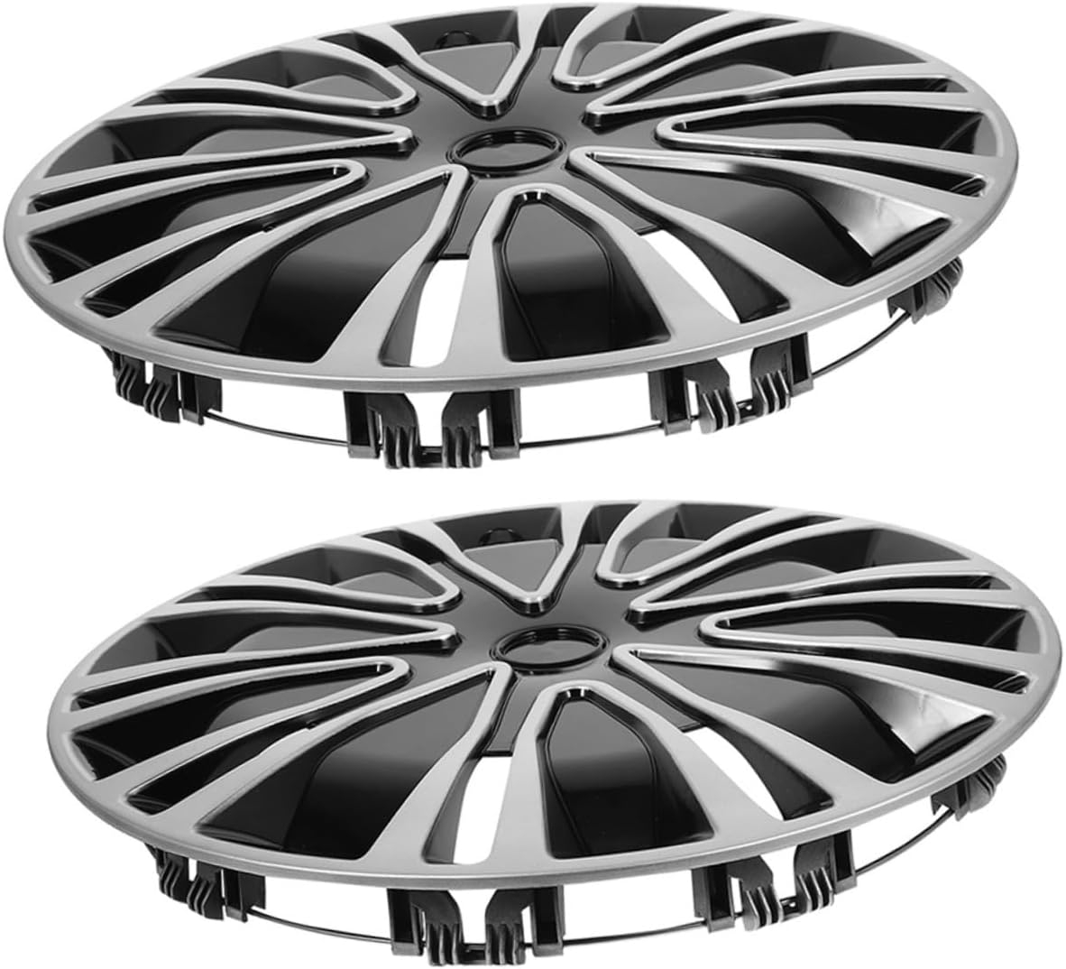 CVUTOVO 2Pcs 12 Inch Decorative Hubcaps for Cars Universal Wheel Rim Covers Automotive Hubcap Replacement with Sturdy Design for Vehicle Upgrades image number 5