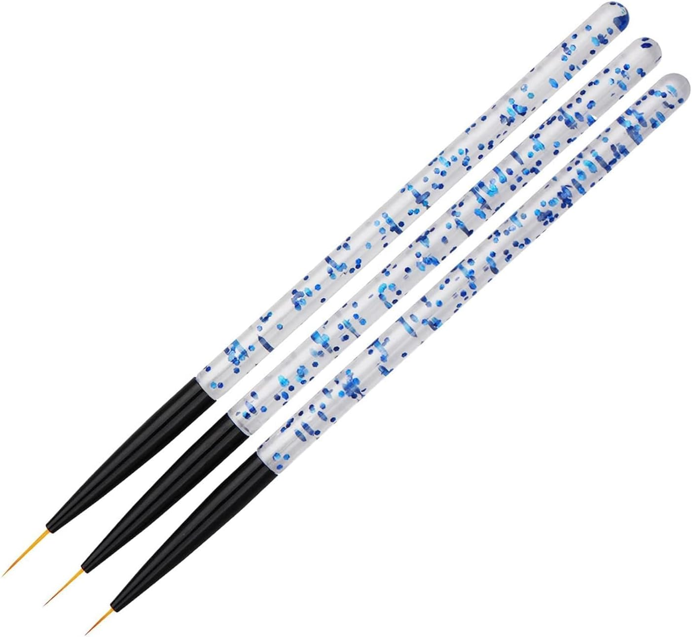 3 Pcs Blue Nail Art Liner Brushes Nail Art Supplies UV Gel Painting Acrylic Nail Art Brushes for Home Salon Valentine'S Day/Mother'S Day/Anniversary/Wedding/Party/Graduation/Birthday Gifts image number 6