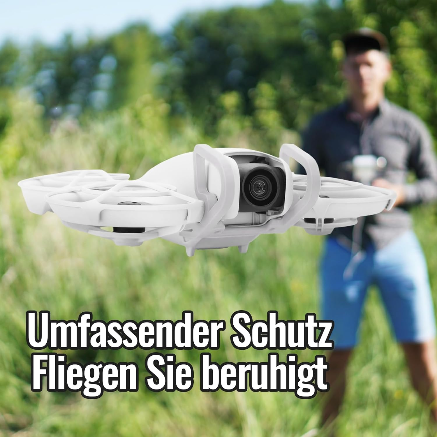 Bumper for Dji Neo Gimbal, Foldable Booster Stand for Pocket Drone Neo, Grey Bumper and Foldable Stand for Drone Dji Neo Accessories, for Dji Neo Protection image number 6