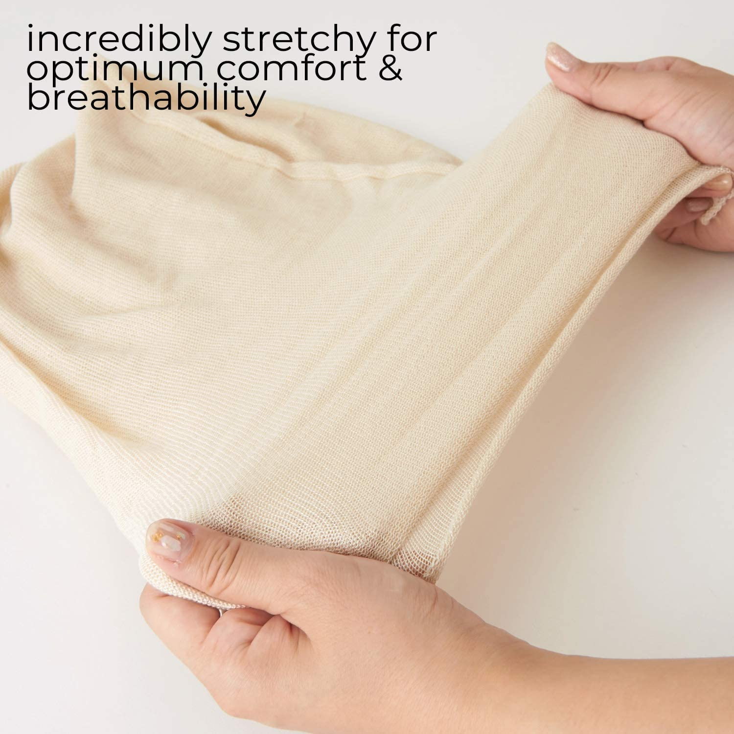 CHARM Silk Headband Scarf Neck Gaiter - Womens Chemo Head Wrap Mens Motorcycle Fashion - Ivory image number 6