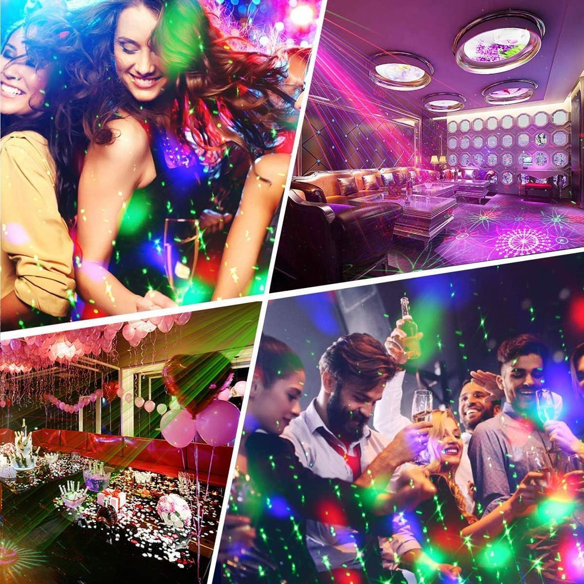 LED Party Lights Sound Activated for Xmas Bar Halloween Decorations Karaoke Pub KTV Dance Gift Birthday Wedding image number 2