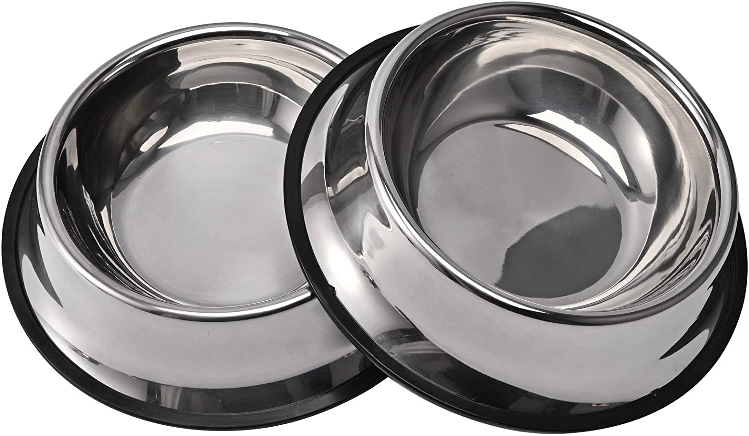 2Packs Stainless Steel Dog Bowl with Anti-Skid Rubber Base for Small/Medium/Large Pet, Perfect Dish, Pets Feeder Bowl and Water Bowl Perfect Choice for Dog Puppy Cat and Kitten (40Oz) image number 2