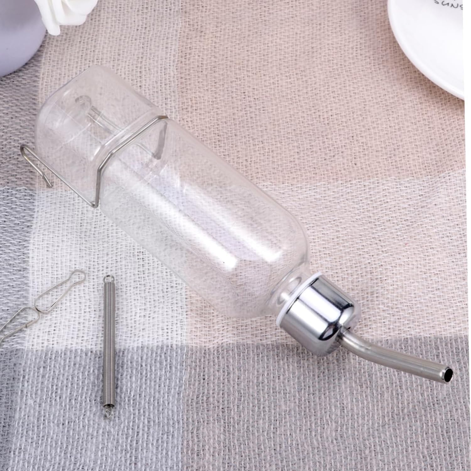 Lxcshljx 2Pcs Pet Cage Water Bottle No Drip, Small Animal Drinking Bottles, Parrot Water Feeder, Hanging Automatic Water Feeding Bottle, Water Dispenser Bottle for Rabbit Guinea Pig Squirrel Hamster image number 1