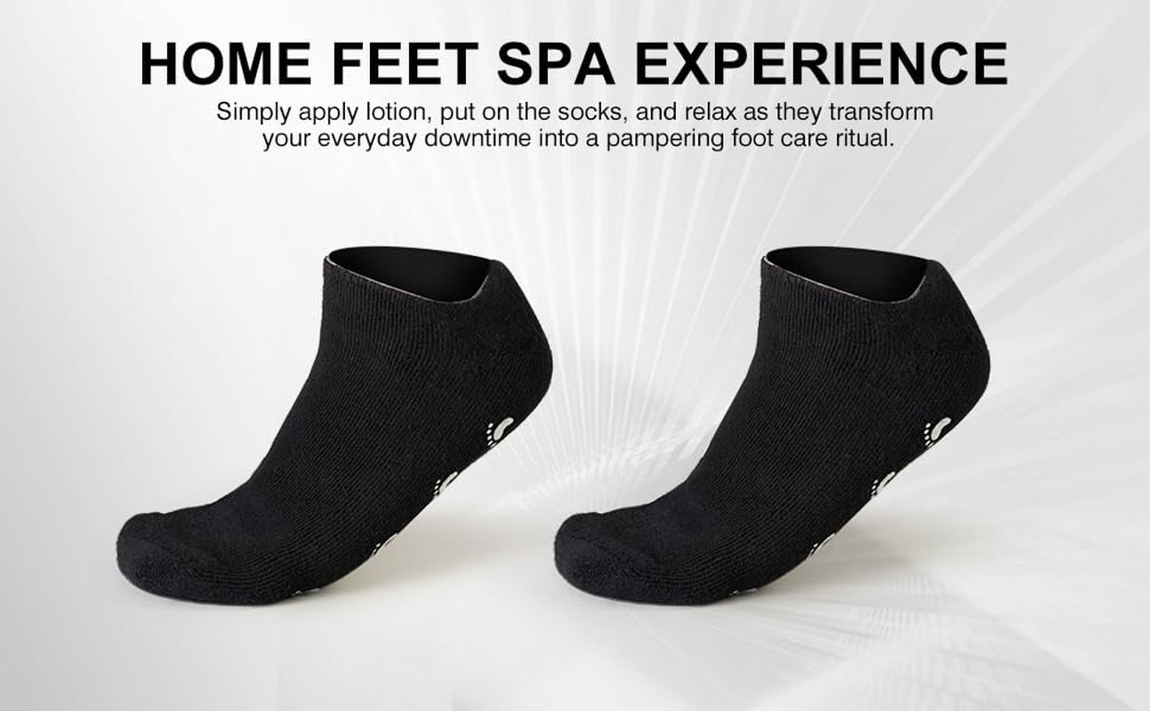 1 Pairs Moyretty Silicone Gel Socks for Men-Medium Size, Aloe-Infused, Ultimate Aloe-Infused Gel for Home Use - Say Goodbye to Dry Cracked Feet by Moyretty image number 4