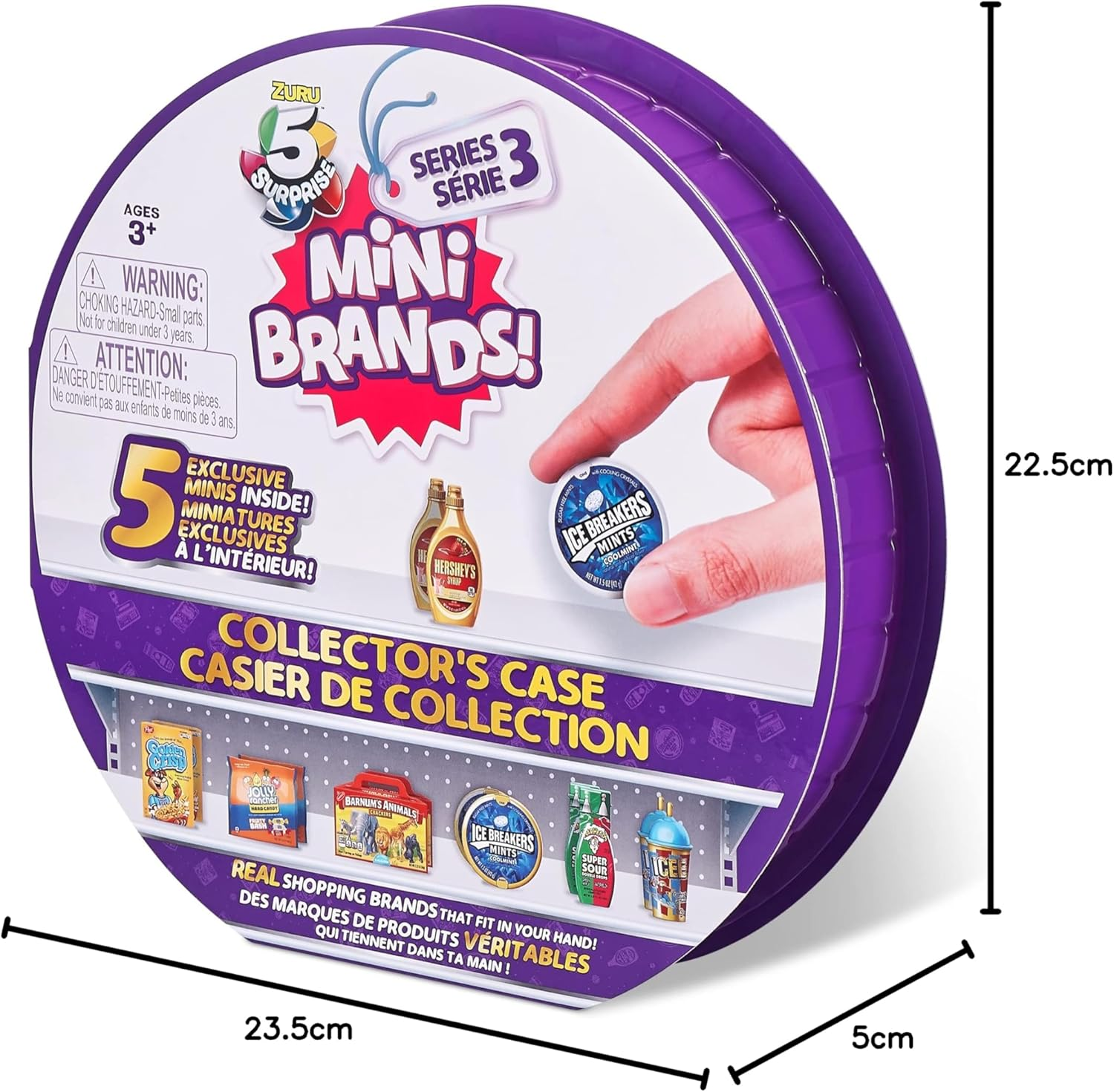 5 Surprise-Mini Brands-Series 3 Collectors Case(4Pcs Mini Product) by ZURU, Multi, 77115-S001