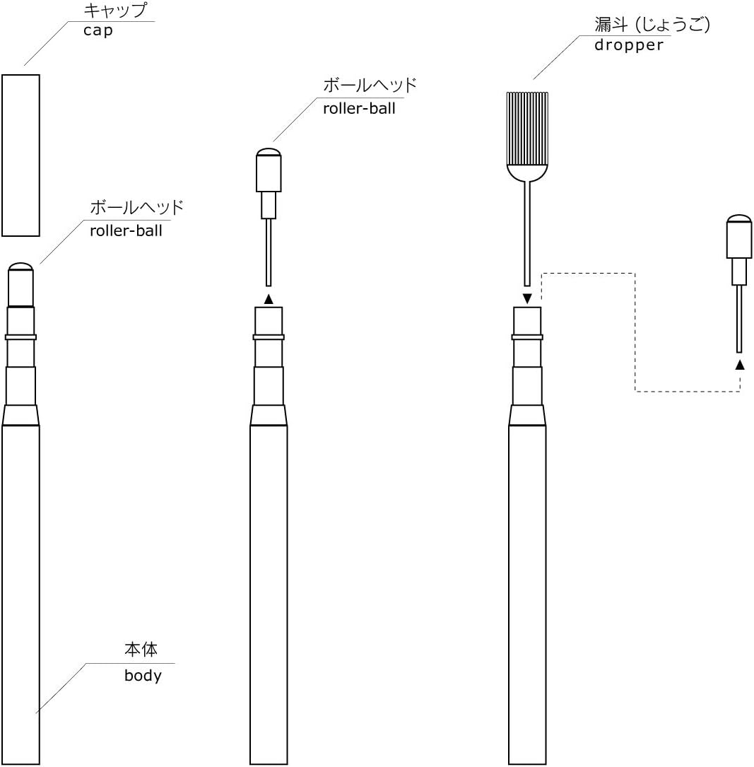 Tsubota Pearl 6-55069-10 Atomizer Stick Roll-On, Black