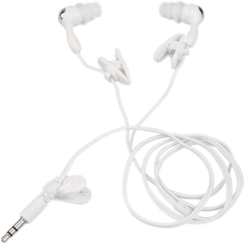 Eigell Waterproof 3.5Mm Stereo Earphone 3-Layer Earplugs Earbuds for Swimming, White image number 2