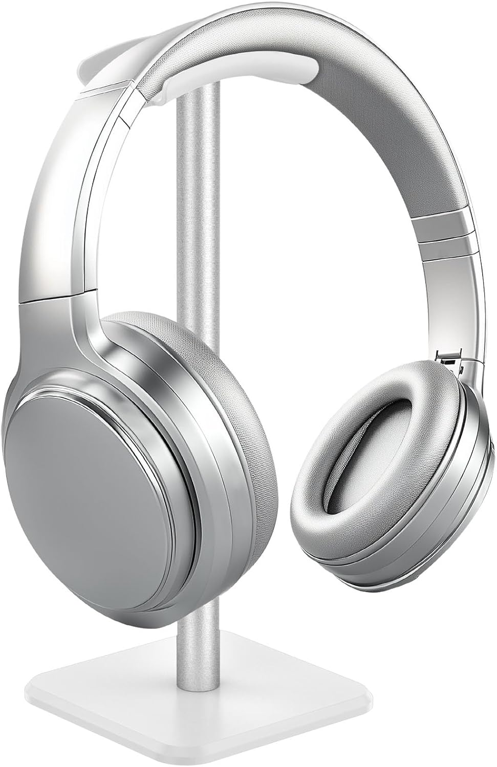 Hnvdkln Headphone Stand Detachable Headset Stand Universal Headphone Holder Space Saving Earphone Stand for Desk for Most Wired and Wireless Headphones (White)