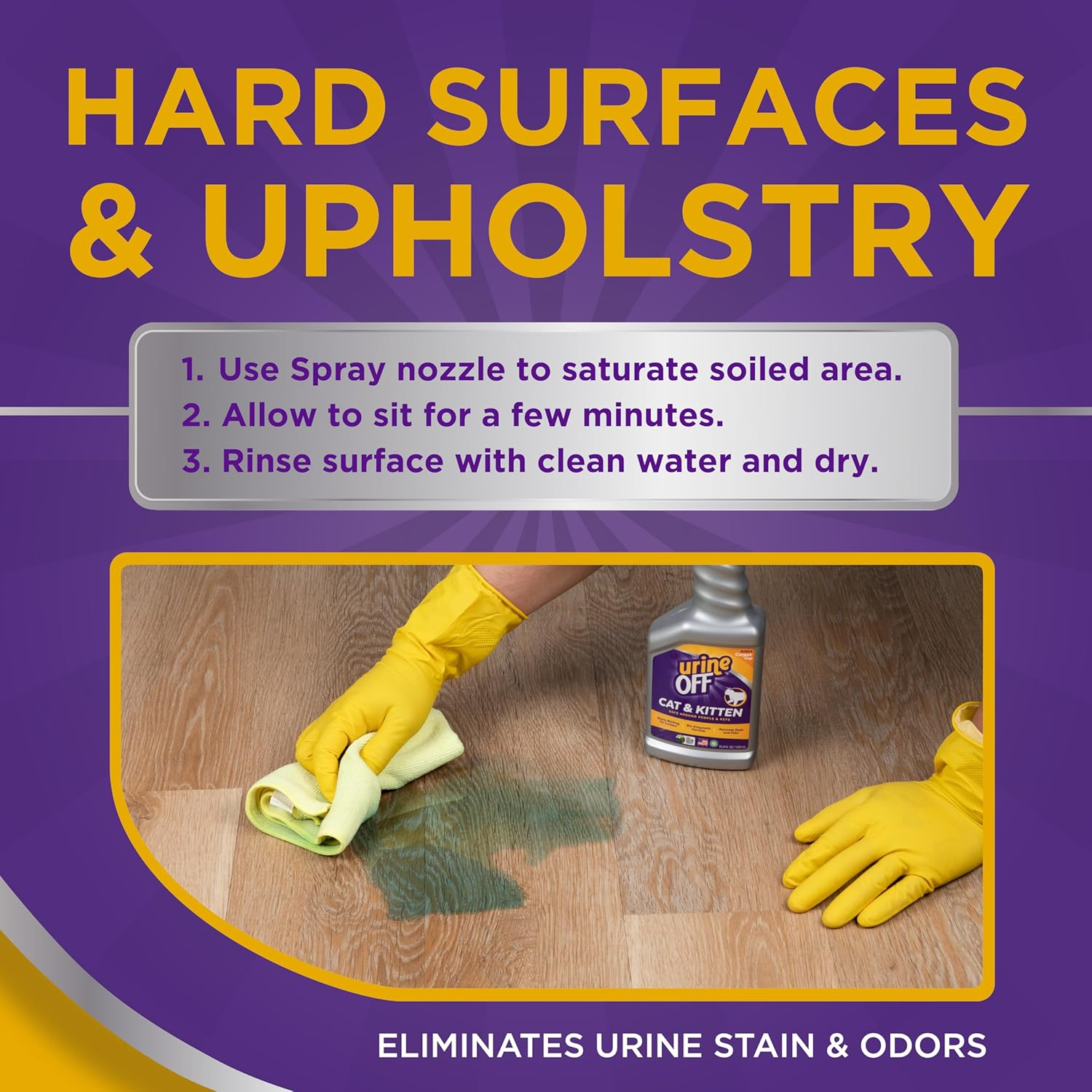 Urine off Cat and Kitten Odour and Stain Remover 3.78 Litre Refill image number 4