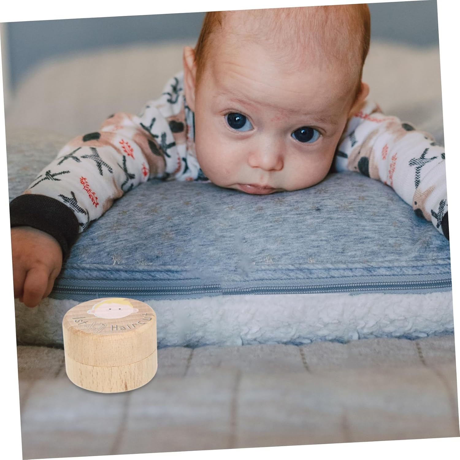 First Hair Keepsake Box Adorable Wooden Haircut Holder for Cherishing Memories for Showers Birthdays Versatile Storage for Treasures