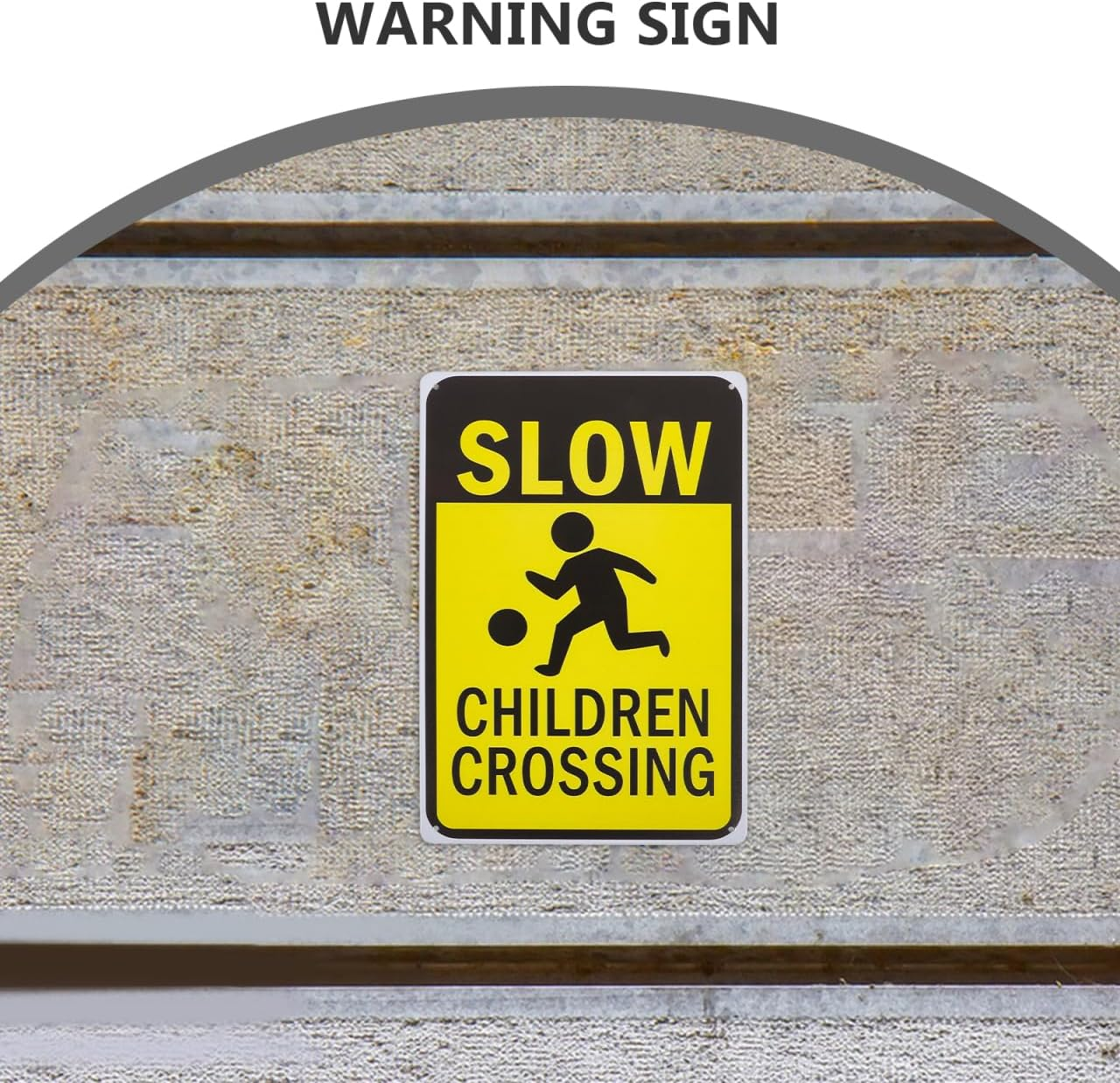 JECOMPRIS 2Pcs Safety Signs Slow at Play Signs Sidewalk Signs Road Signs Neighborhood Signs Please Slow down Sign Slow Children Playing Sign Driveway Signs Slow Sign Yellow Iron Sheet image number 2