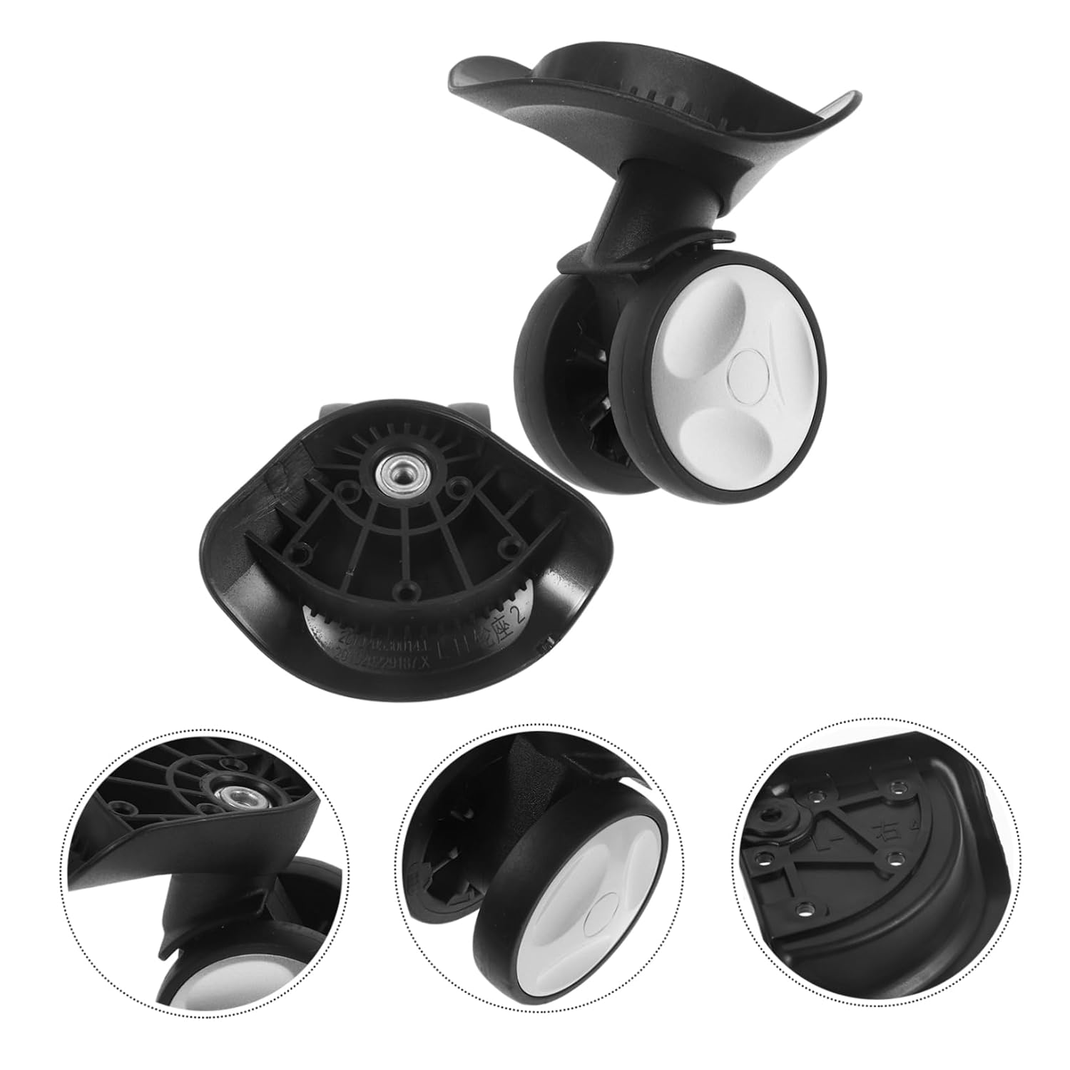 WESIEVYA Travel Suitcase Wheel Repair Kit Plastic Luggage Wheels Rotation for Suitcases image number 4