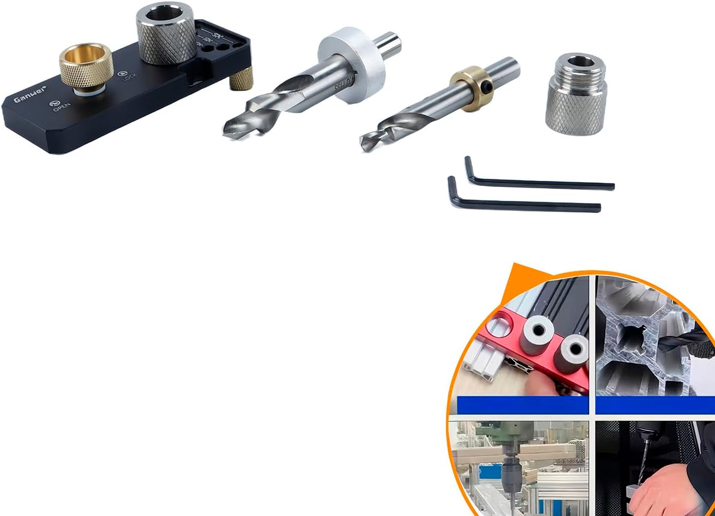 Orivin Aluminum Profile Drill Guide Access Hole Drill Jig for 20 30 40 Series Standard Aluminum Extrusion Profile image number 2