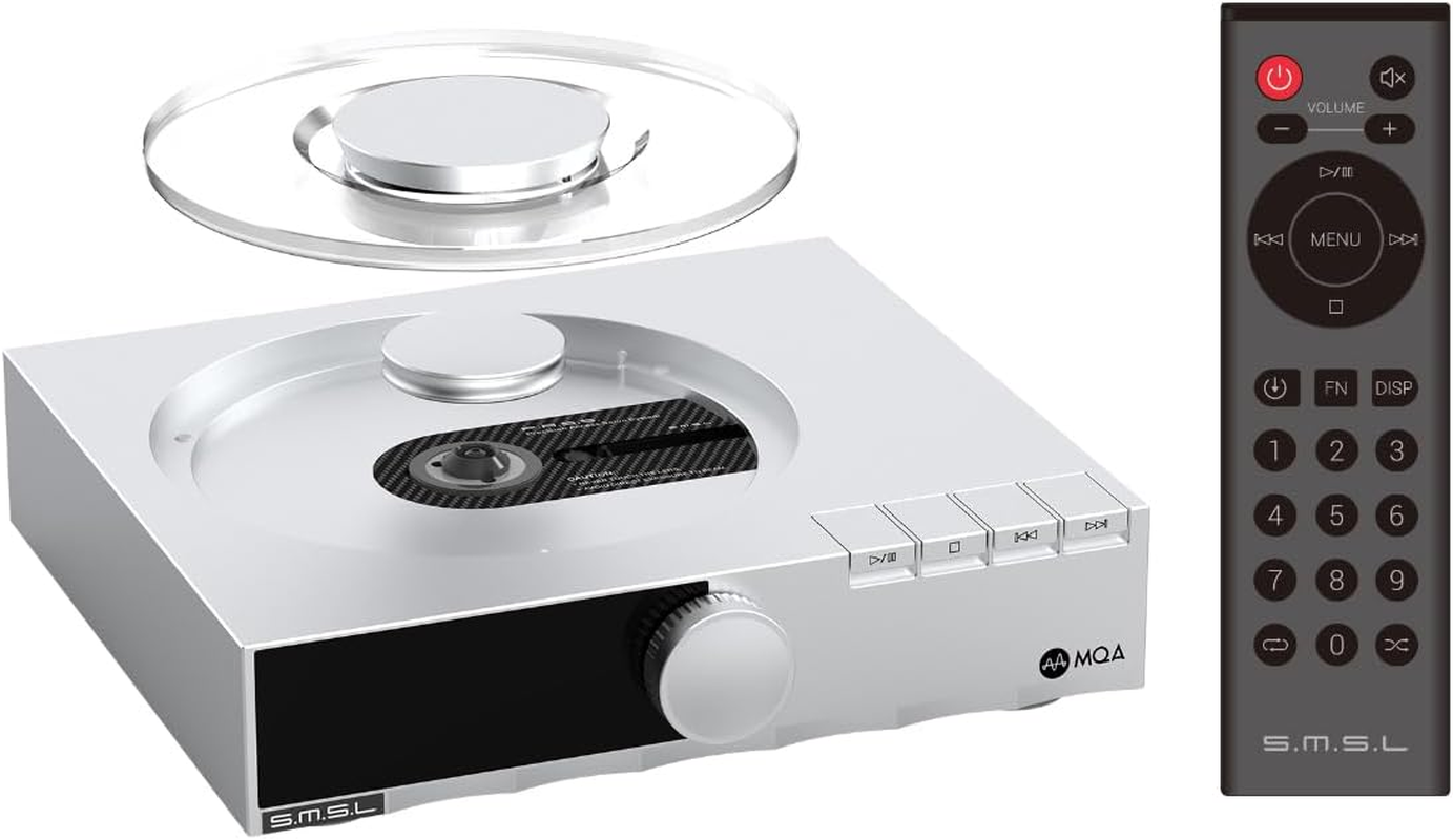 SMSL PL200T CD Player for Home, Usb/Clock Input Optical/Coaxial/Iis/Aes/Ebu Output Hifi MQA-CD Transport 32Bit/768Khz DSD512 P.A.S.S. System Desktop Audo Player image number 4