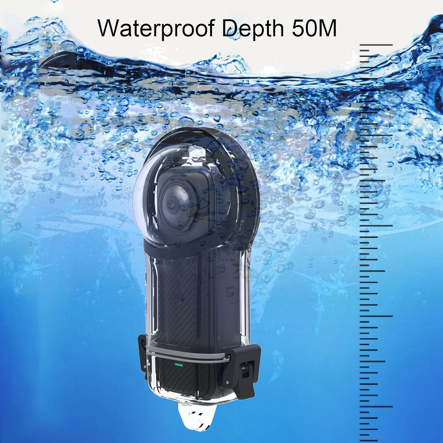 164Ft Invisible Dive Case for Insta 360 X4, IPX8 Waterproof Housing Case, Underwater Protective Shell, with Bracket Accessories image number 4