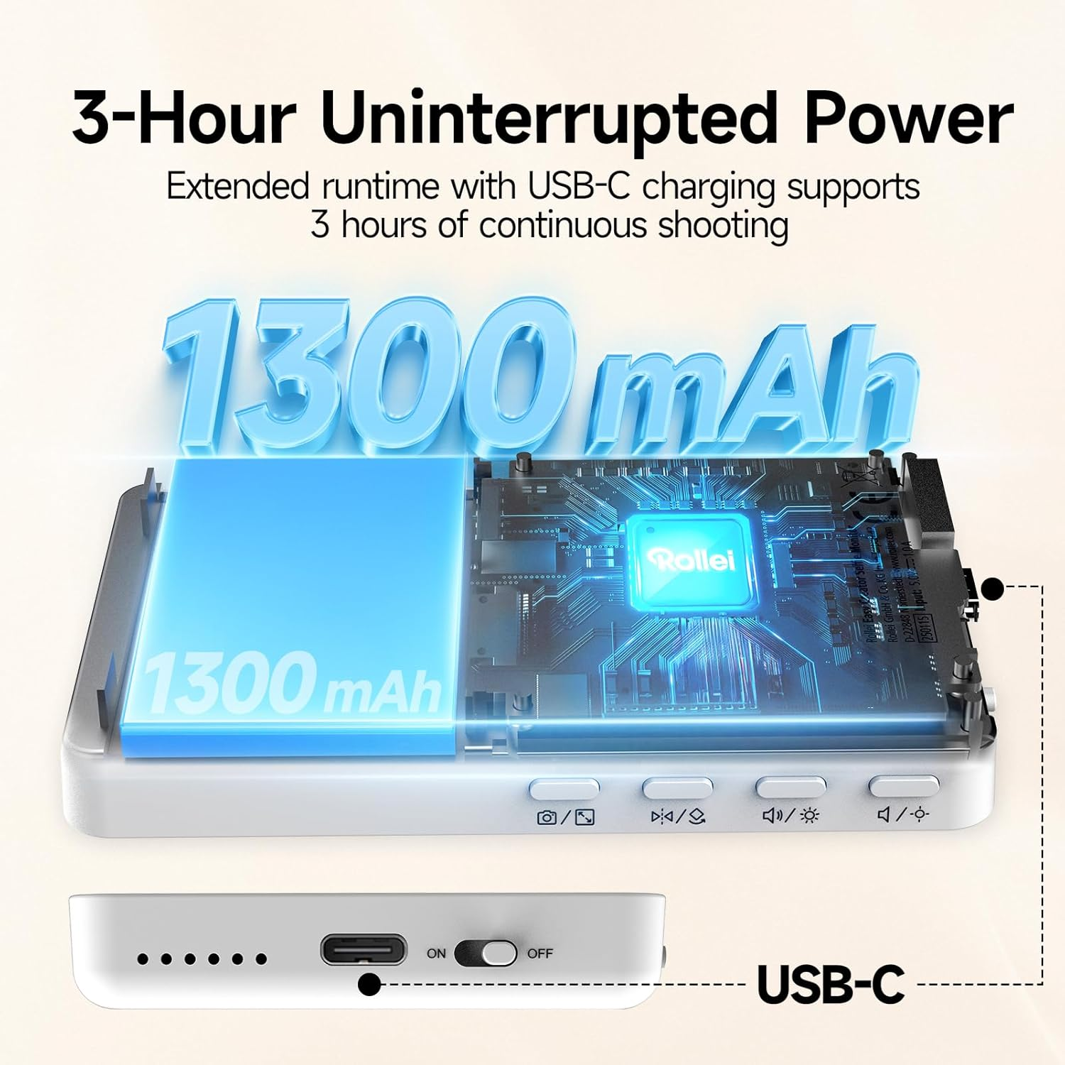 Rollei Easy Creator Selfie Monitor Mobile Phone Rear Camera Magnetic Vlog Screen Compatible with Smartphone Iphone and Android for Tiktok Live Stream Youtube White Selfie Monitor Mobile Phone Iphone image number 4