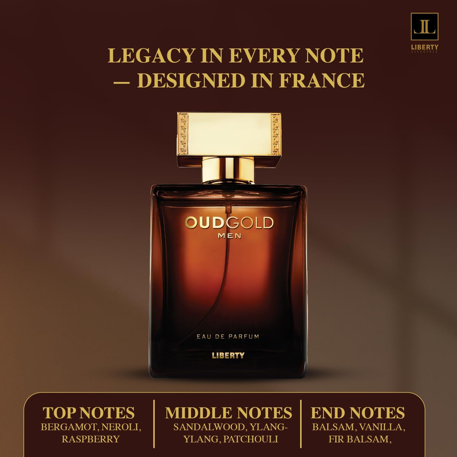 Liberty Oud Perfume for Men (100Ml/3.4Oz) Premium Oud Gold Perfumes for Long-Lasting EDP Eau De Parfum Luxury Woody Fragrance for Men, Perfume Spray image number 5