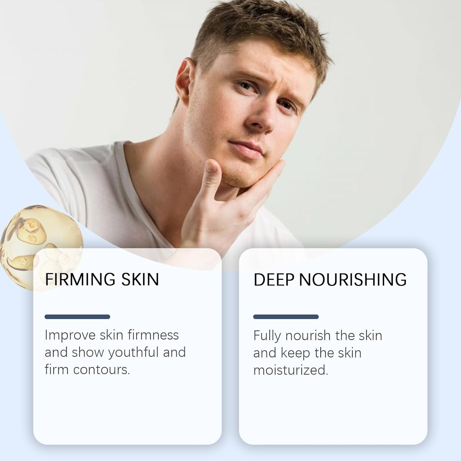 6-In-1 Men&rsquo;S Face Cream Anti-Aging Moisturizer Reduces Wrinkles, Dark Spots, Eye Bags, Dark Circles & Puffiness. Anti-Aging Moisturizer, Reduces Wrinklessoothes, Suitable for Day and Night Use (5PCS) image number 5