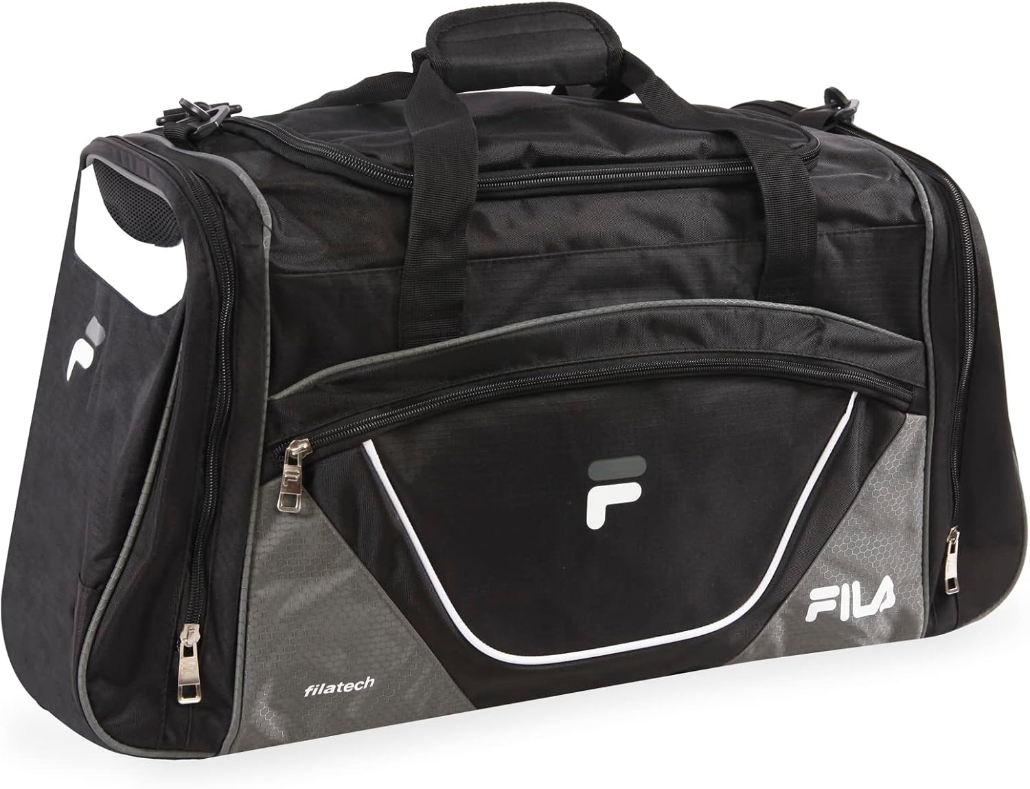 Fila Acer Large Sport Duffel Bag, Black Charcoal, Black Charcoal, Acer Large Sport Duffel Bag