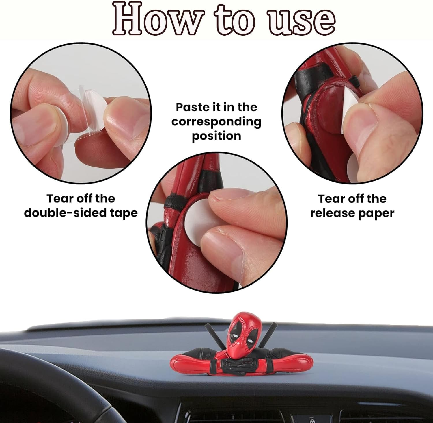 3PCS Car Interior Model Ornaments Home Office Desk Charm Christmas Ornaments Auto Motorcycle Truck Decoration（Different Postures） image number 5