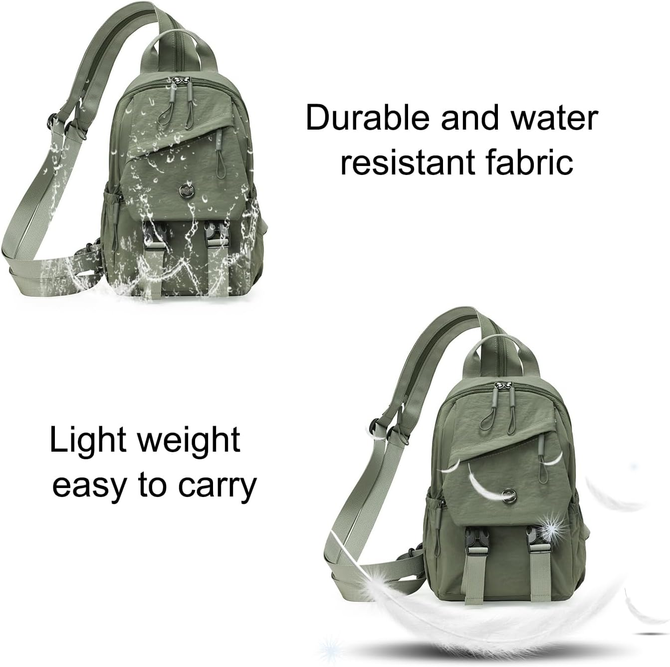 Sellerfun Durable Nylon Workwear Backpack for Men Women Casual Outdoor Travel Rucksack image number 5