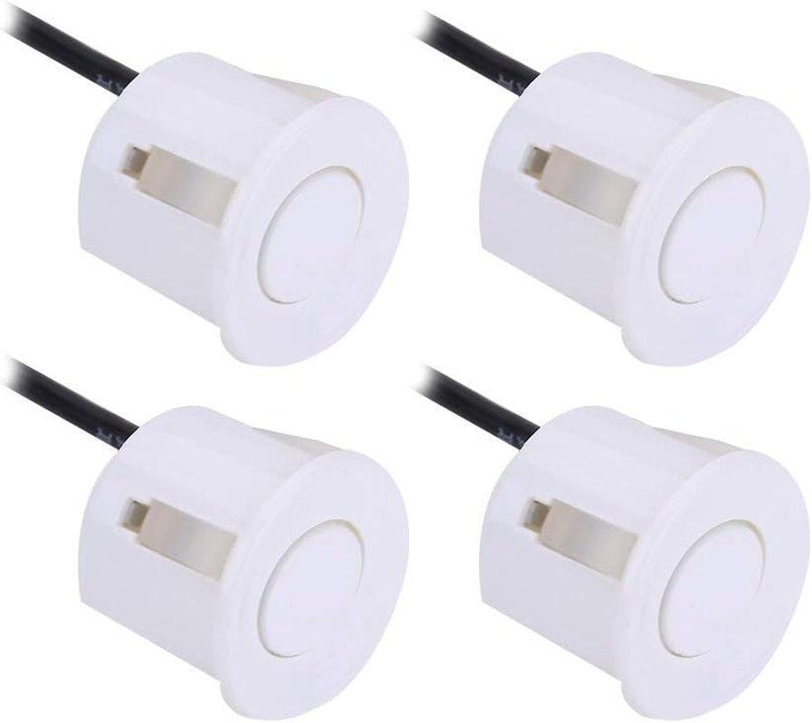 Sorandy Car Parking Sensor High Sensibility Radar Probe Backup Assist 4Pcs Set for Universal Vehicles (White)