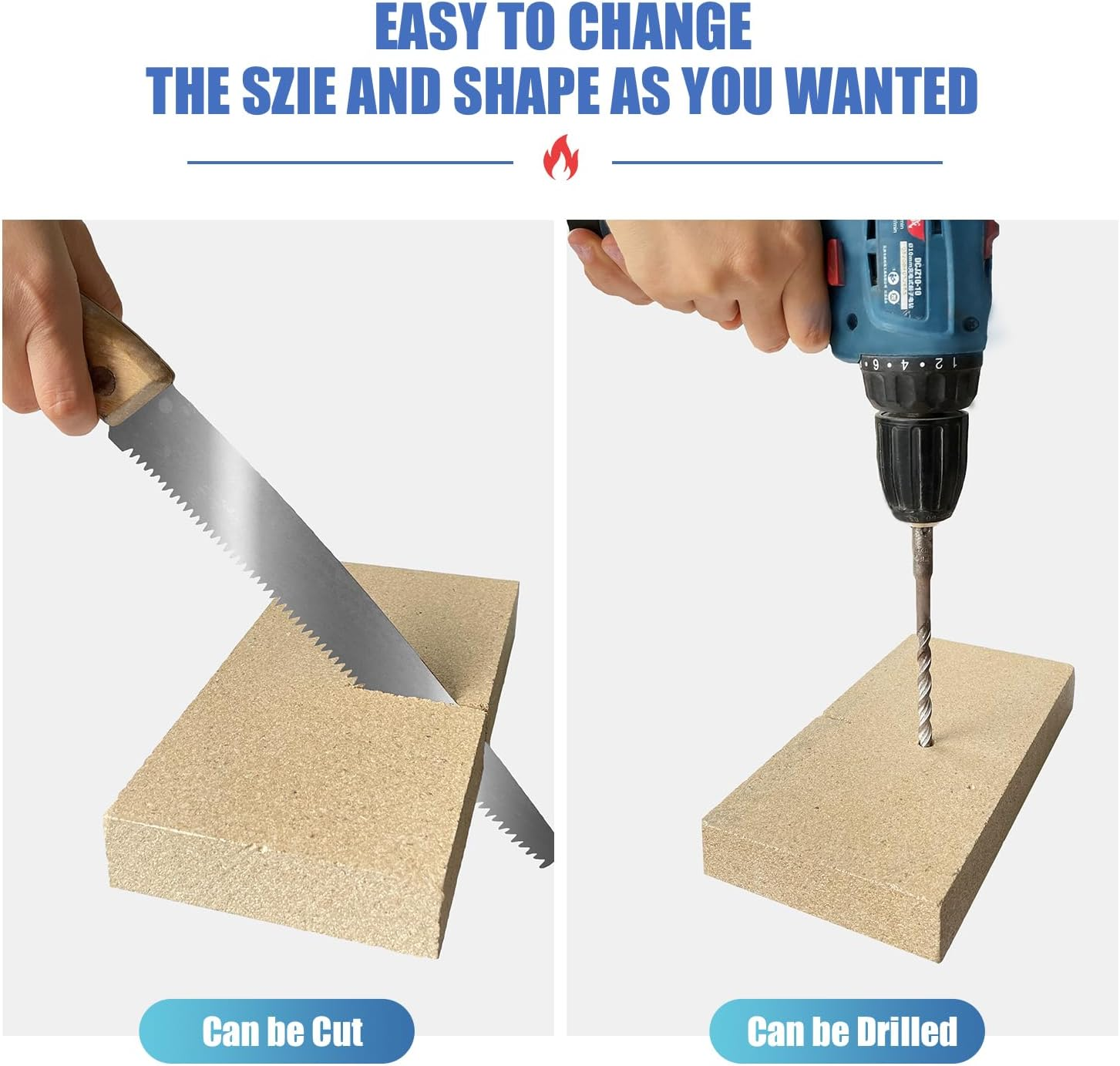 Protalwell Woodstove Firebricks, Fire Bricks, Size 9" X 4-1/2" X 3/4", High Temperature Resistant Fire Bricks Replacement for Wood Stoves, 3 Pieces image number 2