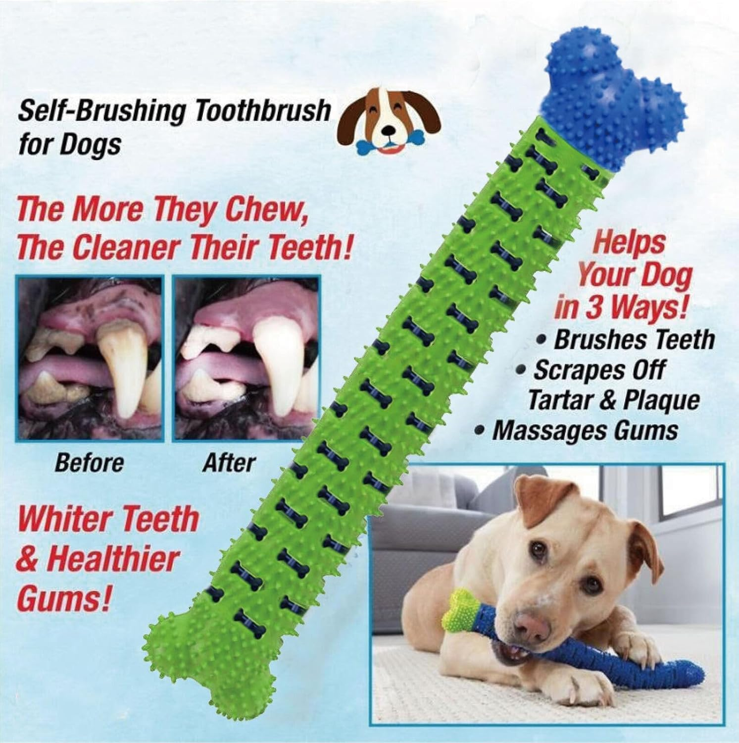 Tootoo K9 Denta Brush Pet Dental Care Chew Toy (1Pc) - 1Pc image number 4