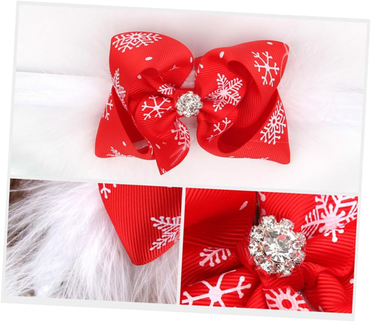 MERRYHAPY Baby Christmas Headwear Hair Ribbons Headband Baby Christmas Red Baby Christmas Headband