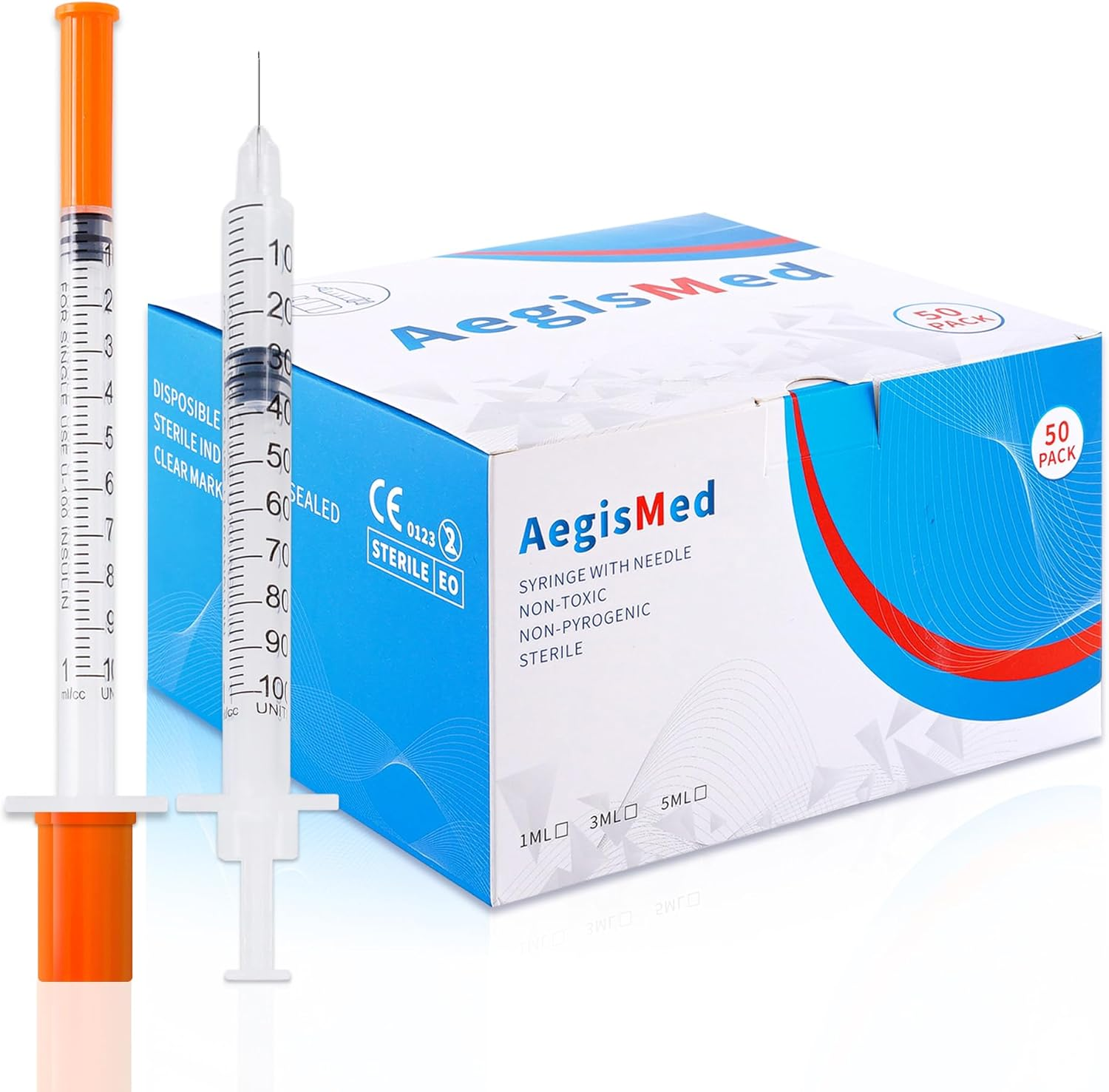 1Ml/Cc 31G 6Mm Syringes, Lab Dispensing Syringe, Individual Wrapped, Box of 50 image number 5