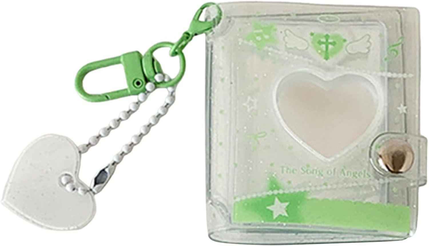 Photo Key Ring &ndash; Artisan Heart Keyring, for Photo 5 Cm to Insert, for Wedding, Graduation, Birthday, Travel, Backpack, Handbag