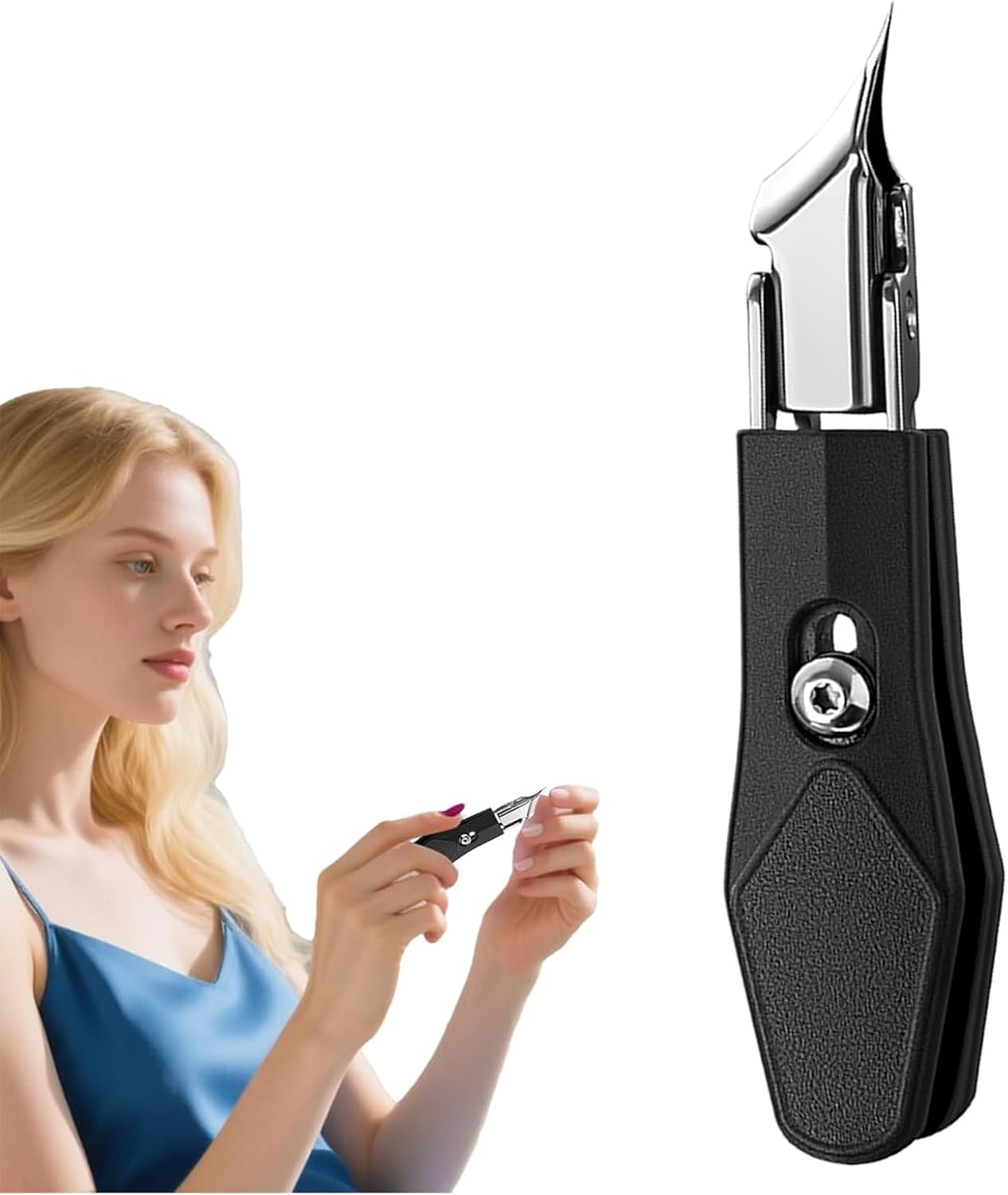 Ksngtixe 1PC Eagle Beak Nail Clipper, Professional Angled Toenail Cutter for Seniors & Thick Nails - Precision Grooming Tool for Pedicure, Manicure, Home & Travel Use