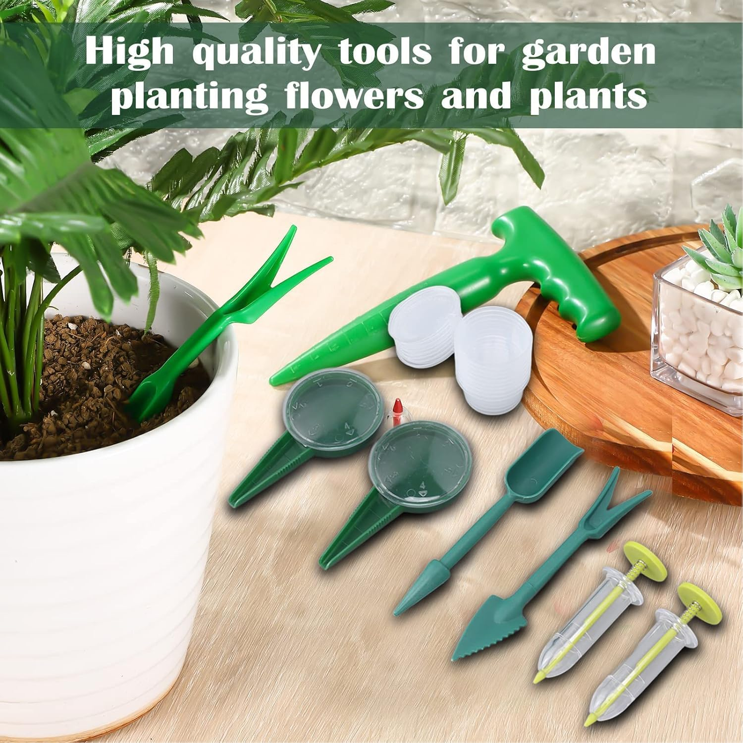 Seed Dispenser, 16 Pack Adjustable Seed Sower, Sowing Seed Dispenser Hand Tool Set, Plant Dibber with Measurements, Portable Small Storage Box, Ideal for Planting Enthusiasts image number 6