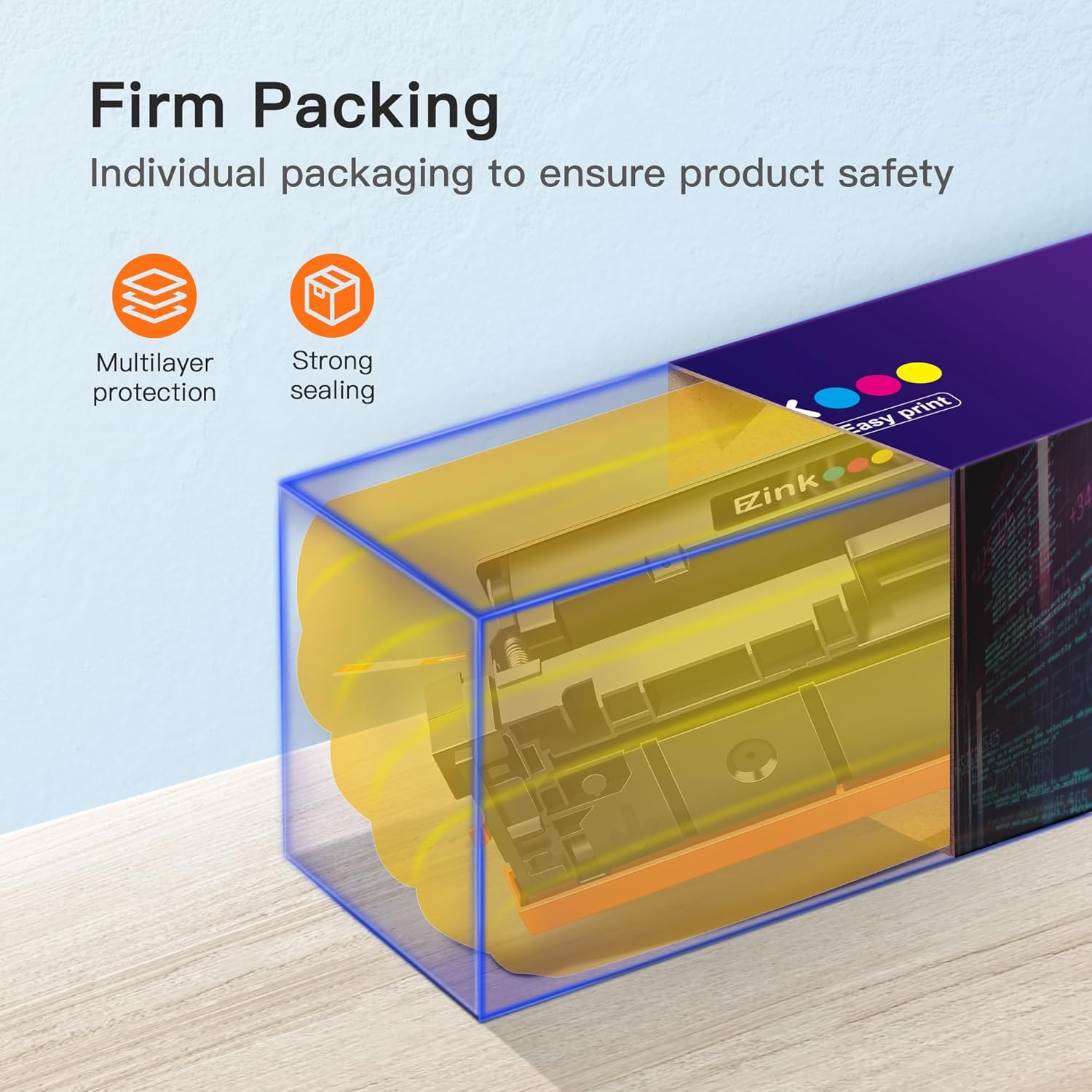 E-Z Ink Compatible 202X Toner Cartridge Replacement for HP 202X 202A CF500X CF500A with Chip to Use with HP Color Pro MFP M281Fdw M281Cdw M281Fdn M254Dw M254 M281 (Black Cyan Yellow Magenta, 4-Pack) - R820-2Dr image number 7