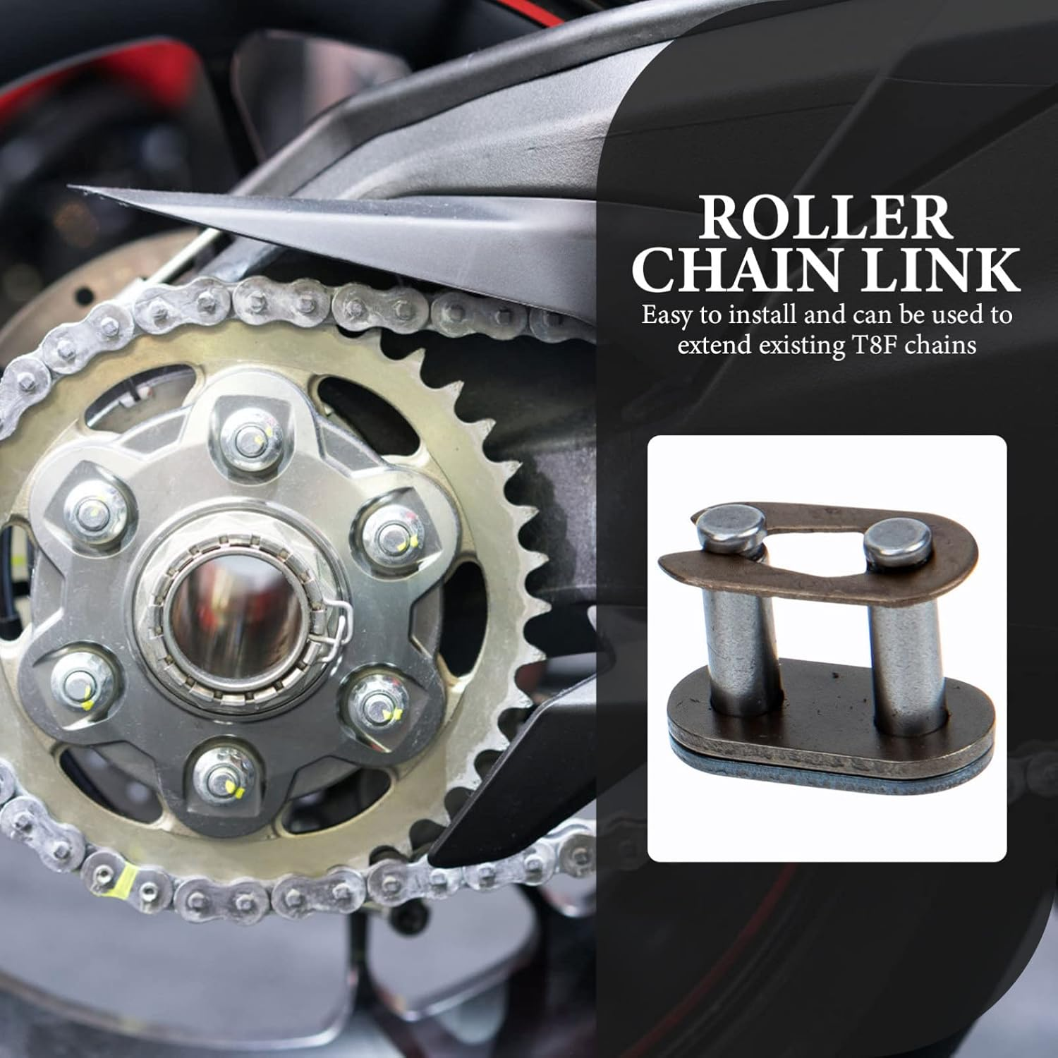 VICASKY 20Pcs Chain Connecting Link Quick Release Chain Joint Link for Motorcycle Accessories Buckle Roller Connecting for Dirt Bike and Atv Transmission image number 3